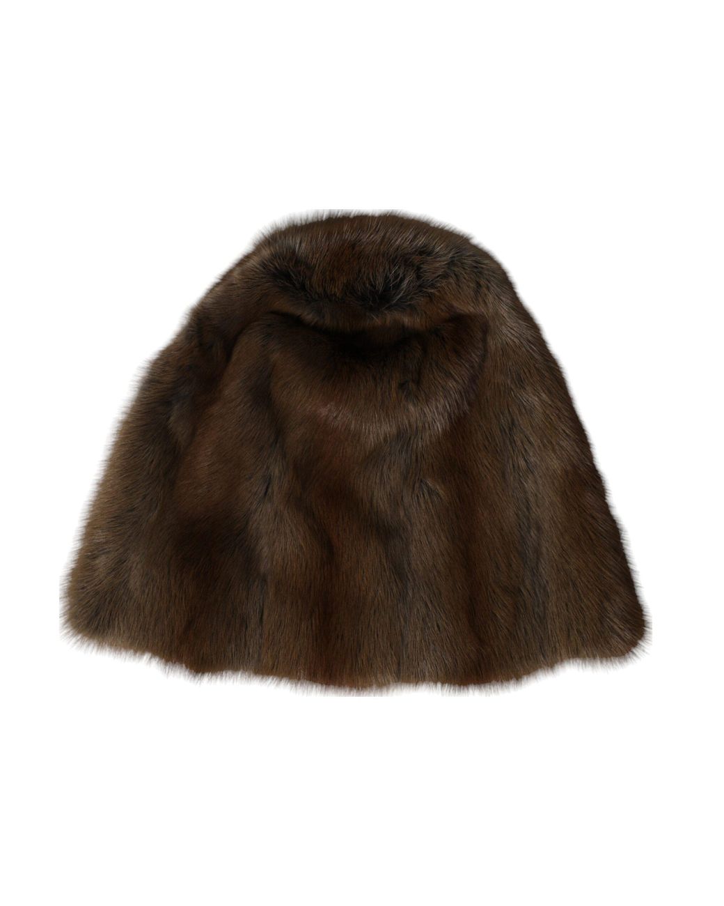 Dolce & Gabbana Brown Weasel Fur S Cashmere Hat Beanie