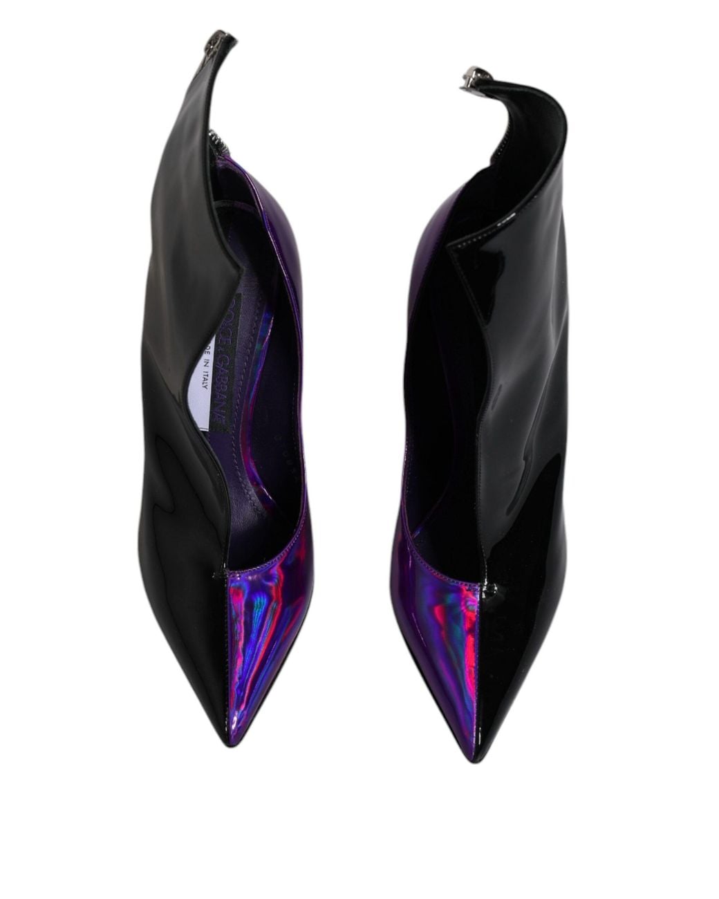 Dolce & Gabbana Black Pointed Ankle Boots Shoes And Leather