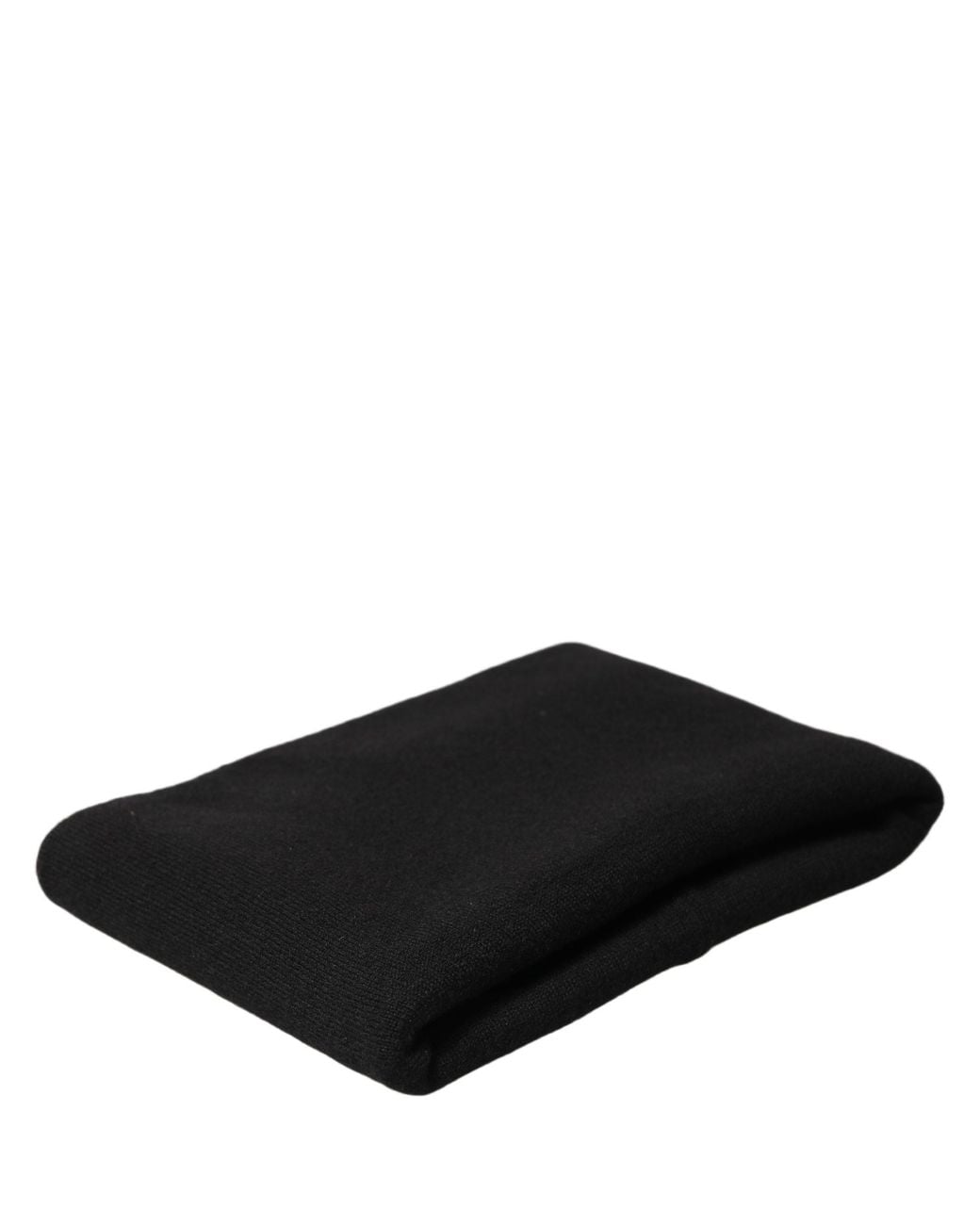 Dolce & Gabbana Black Cashmere Knitted Neck Warmer Scarf for men