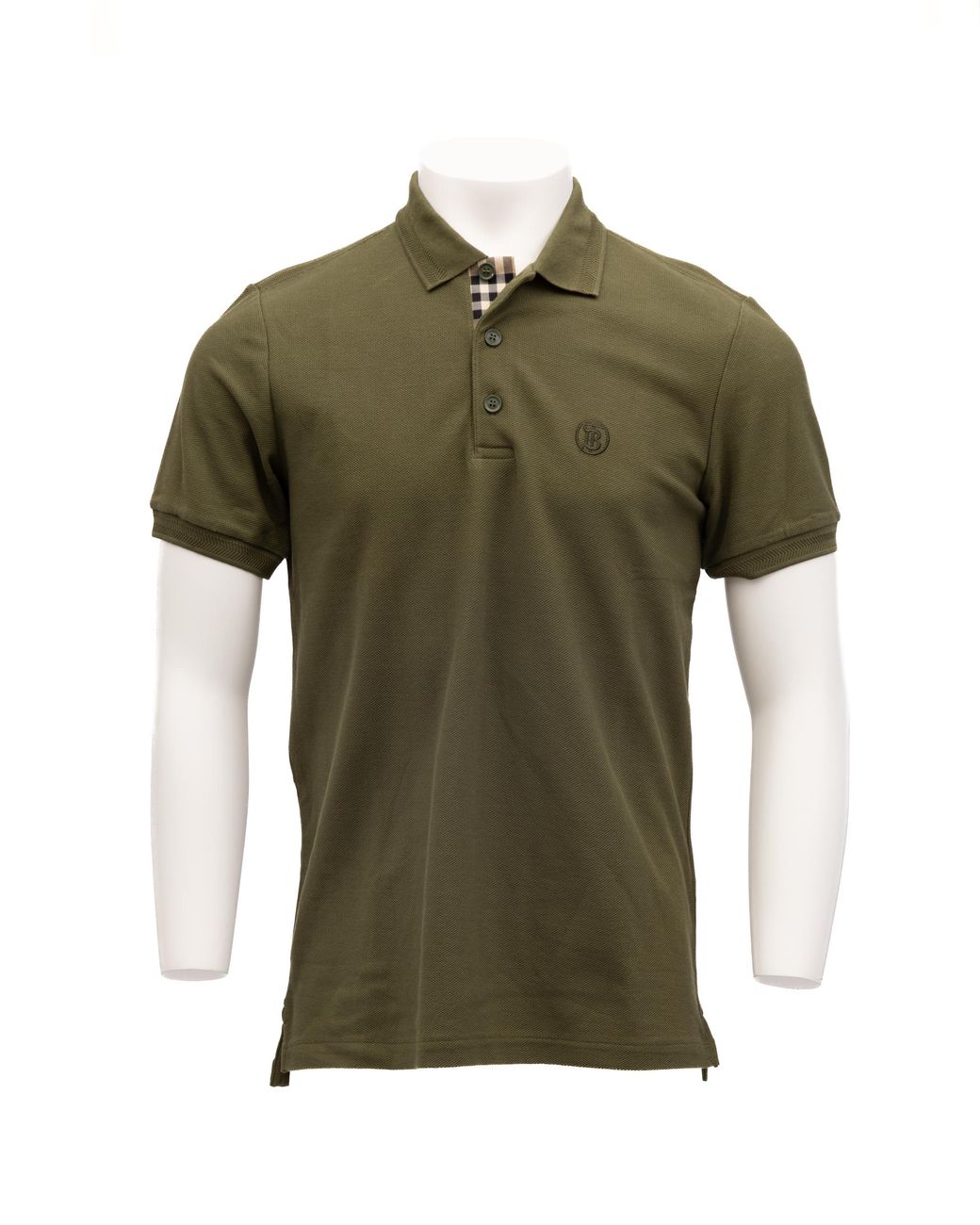 Burberry Green Cotton Polo Shirt for men