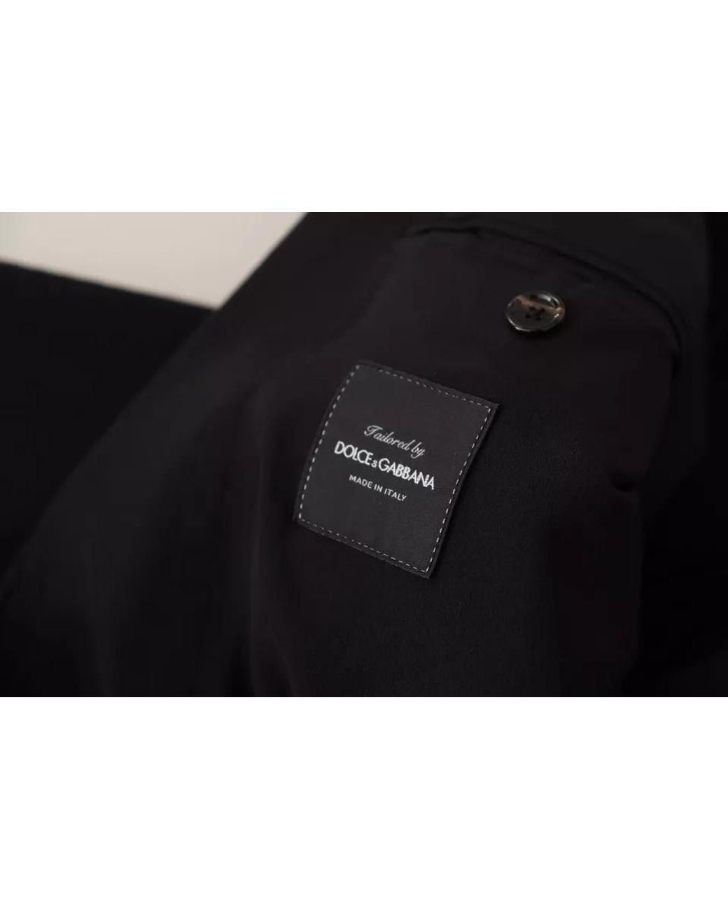 Dolce & Gabbana Black Wool Slim Fit Coat Jacket Blazer for men