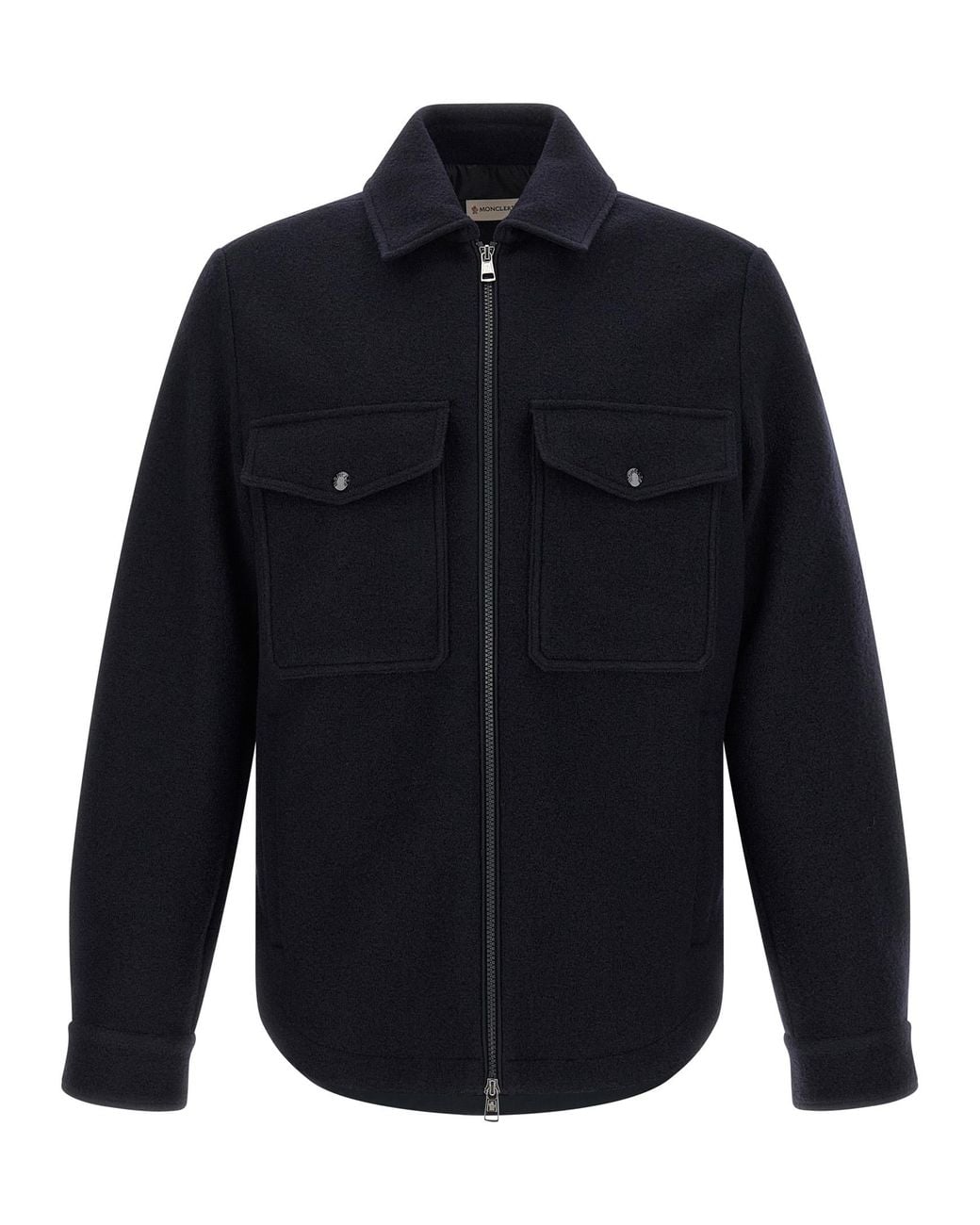 Moncler Blue Virgin Wool Blouse for men