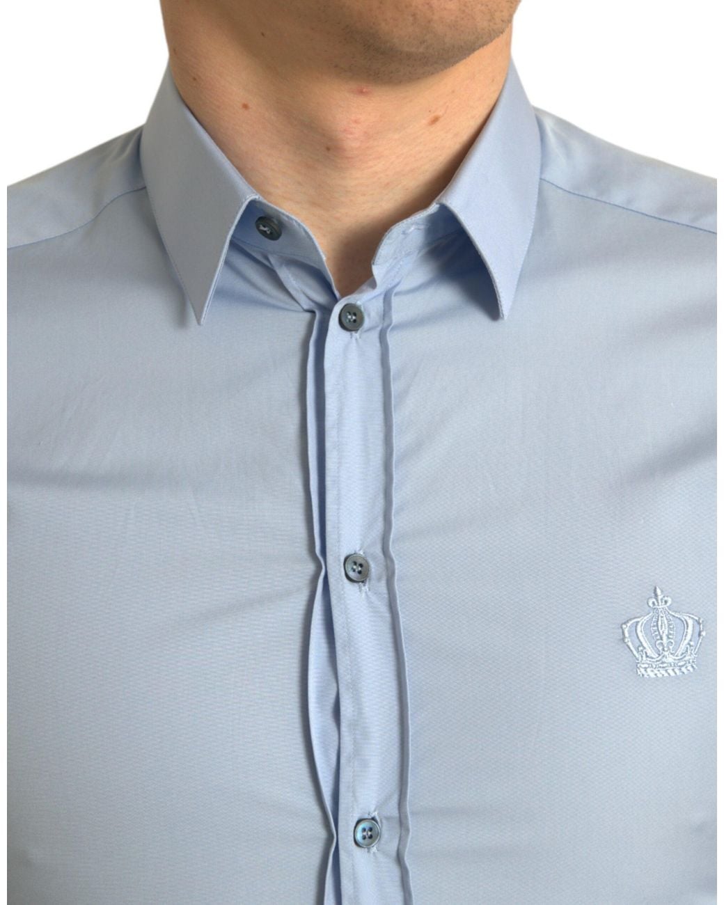 Dolce & Gabbana Blue Sky Cotton Formal Dress Shirt for men