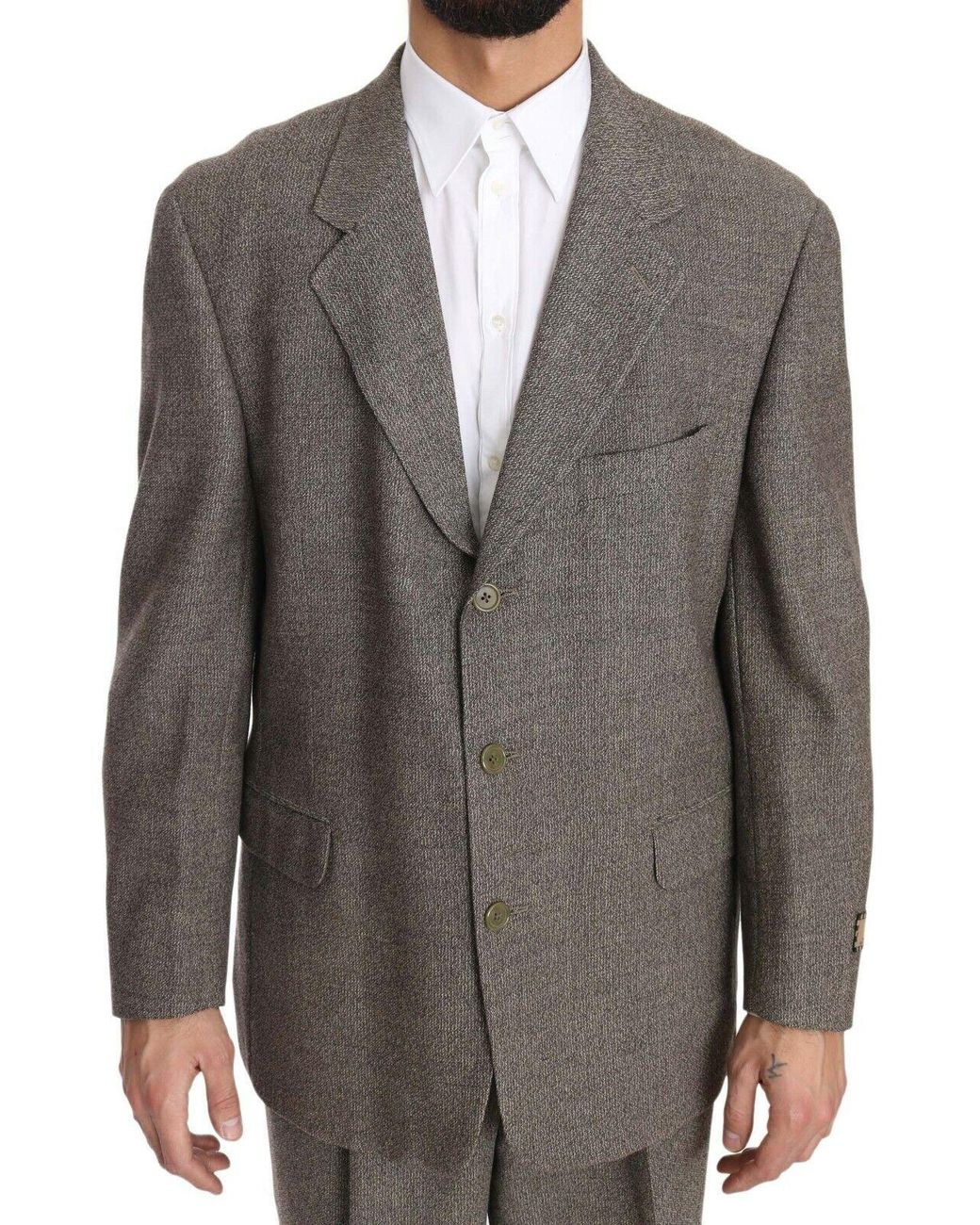 Fendi Black Elegant Light Wool Suit for men