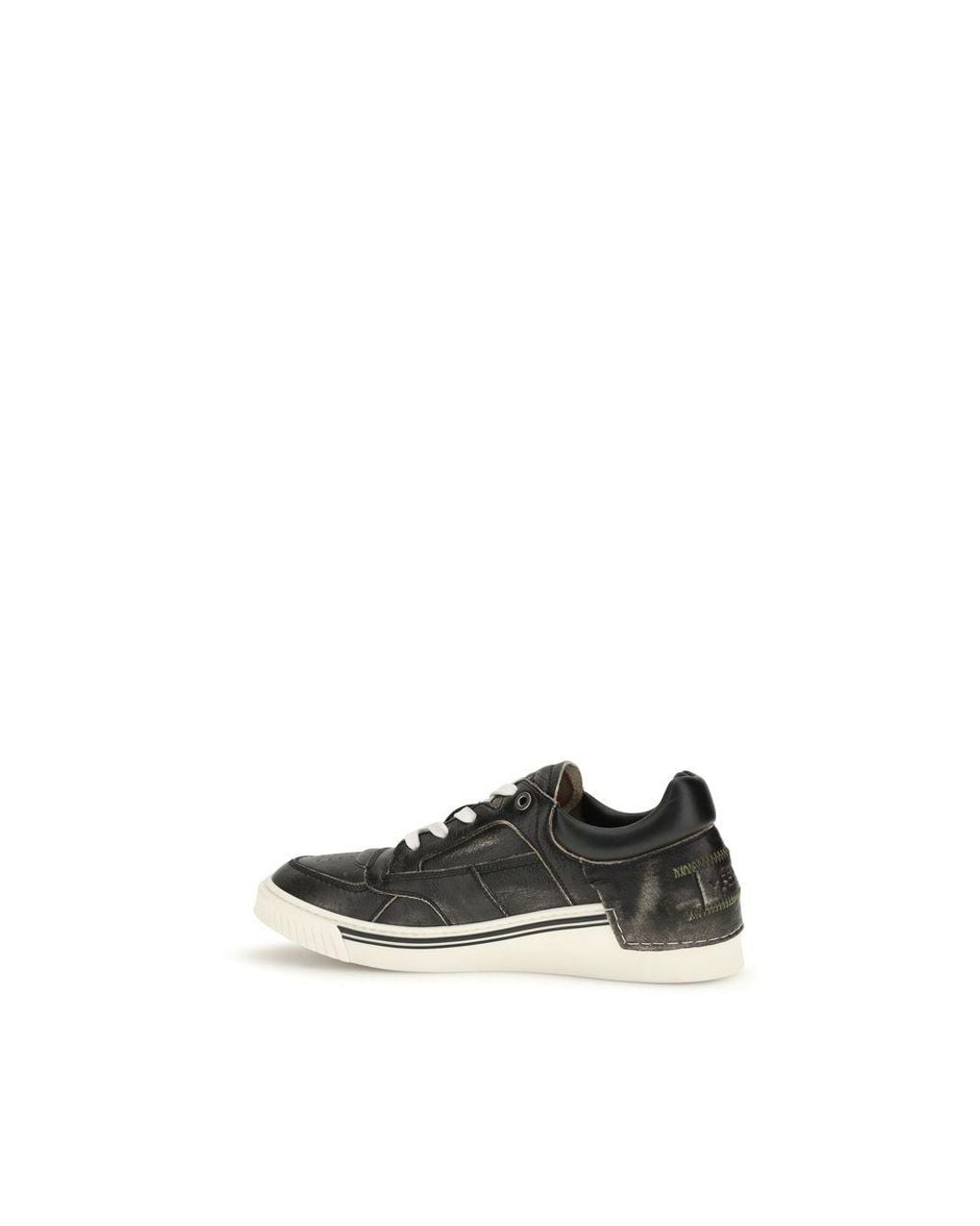 Fendi Black Calf Leather Bos Taurus Low Top Sneakers for men