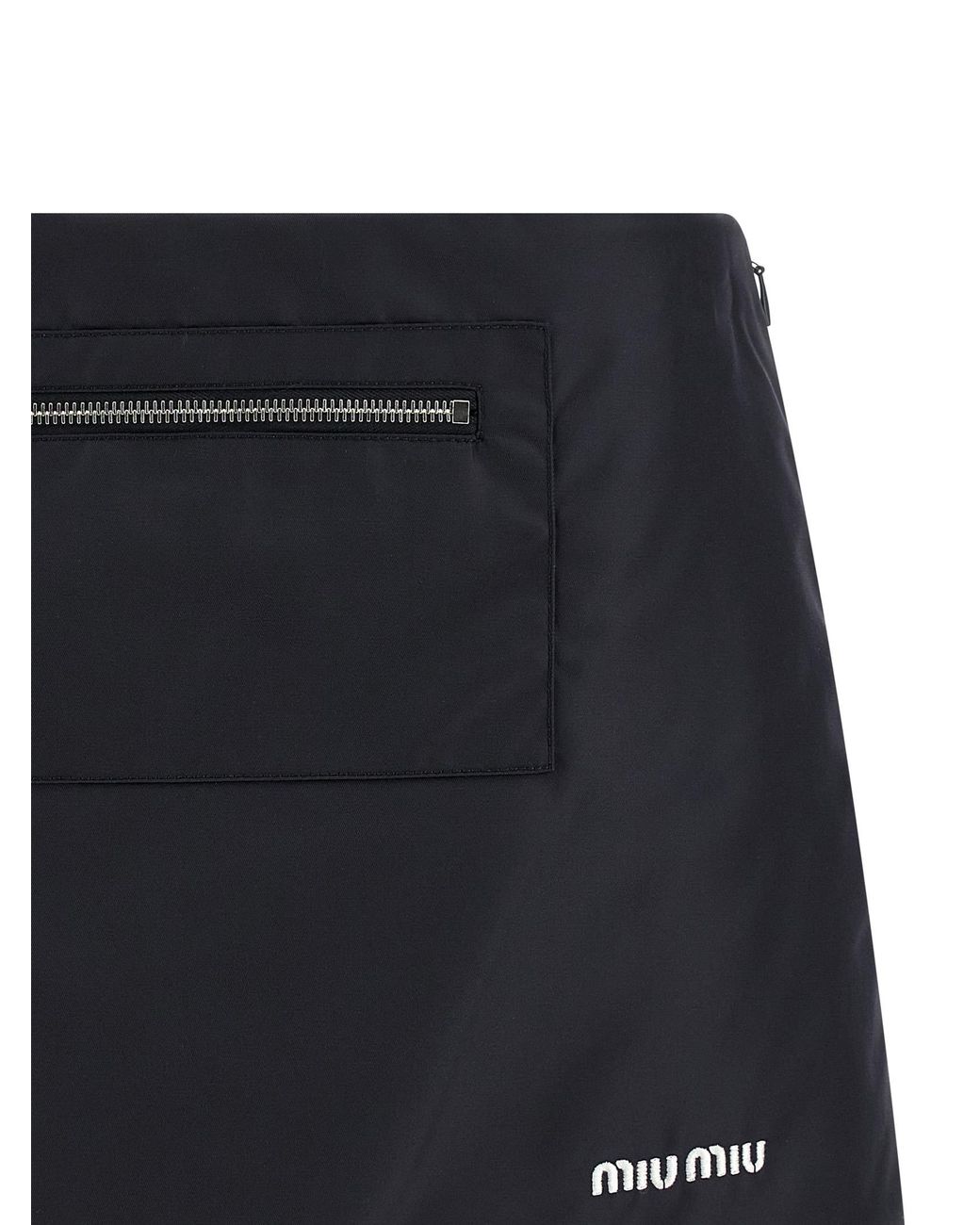 Miu Miu Blue Recycled Polyamide Long Skirt