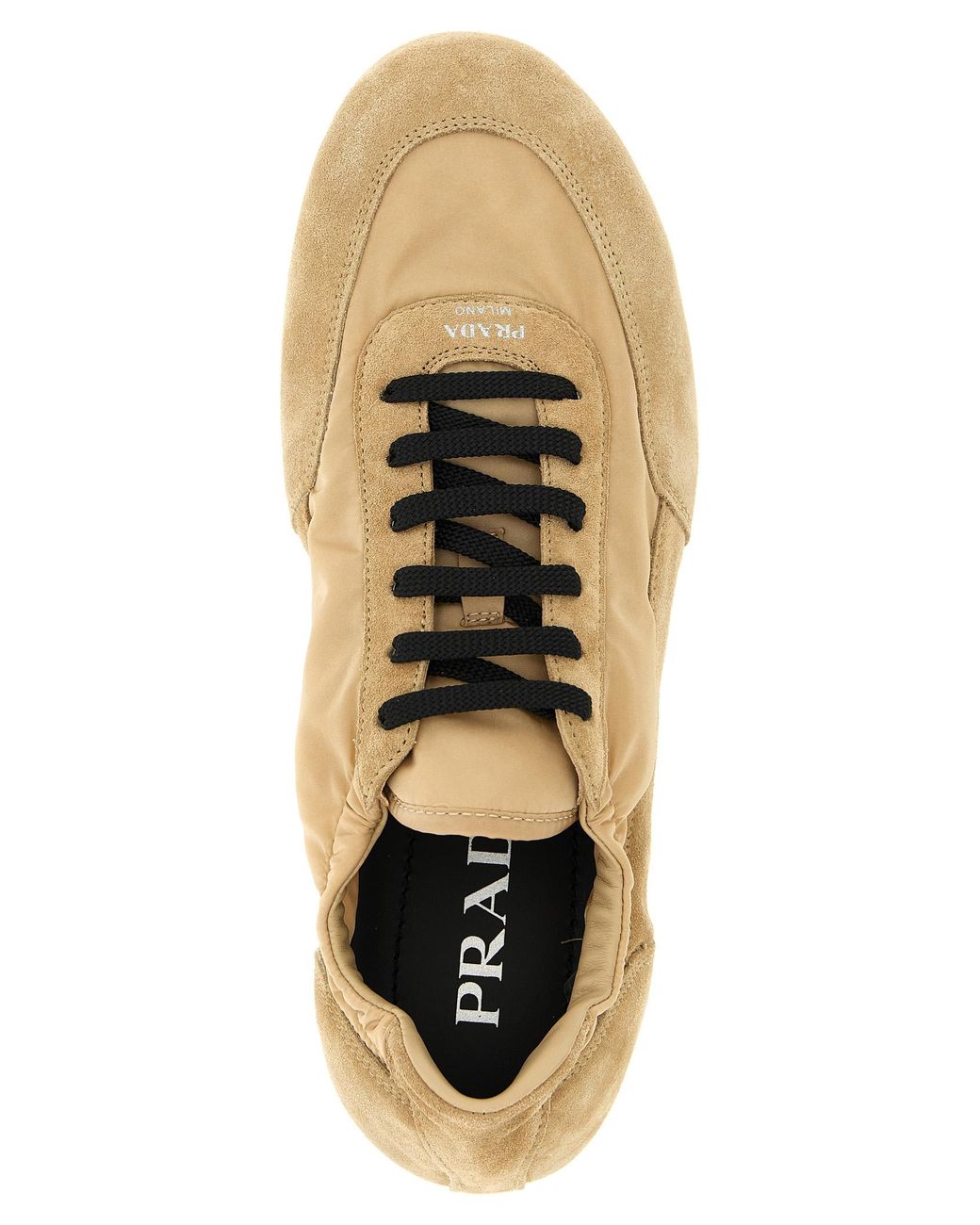 Prada Natural Polyamide Athletic Sneakers
