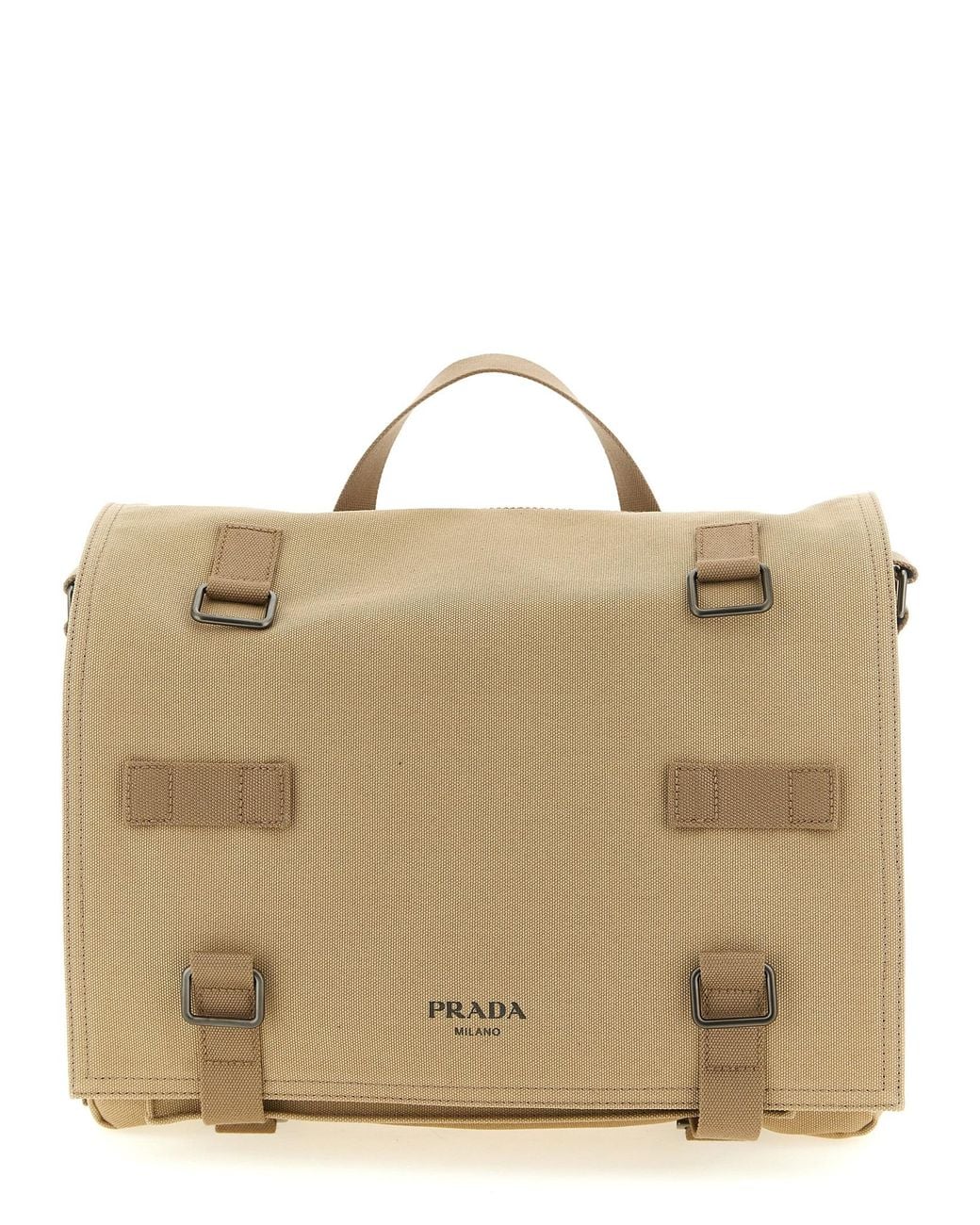 Prada Natural Cotton Crossbody Bag for men