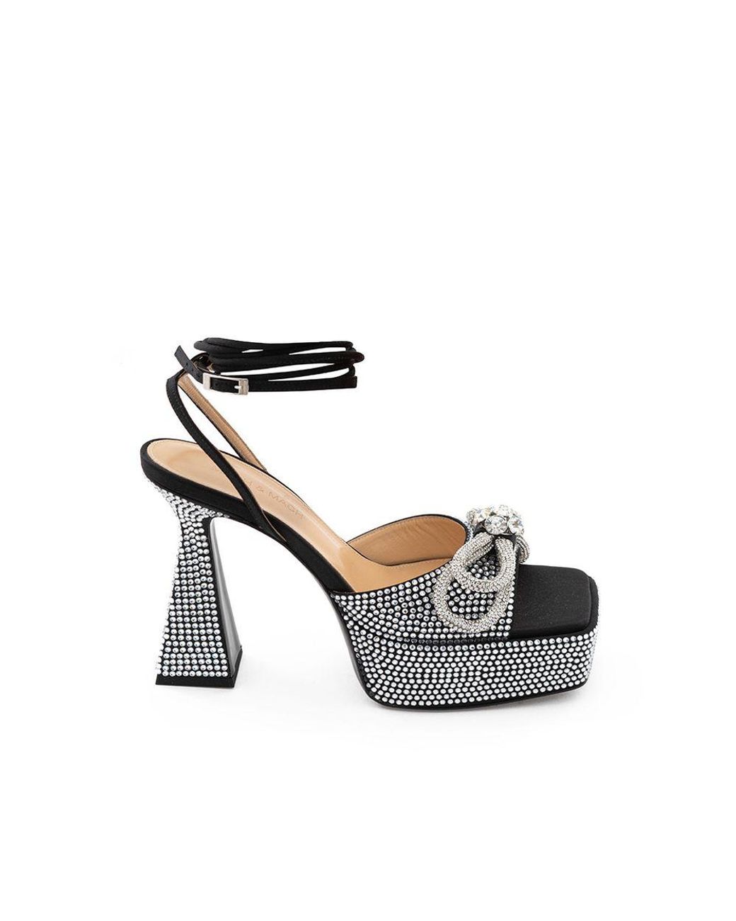 Mach & Mach Black Leather Platforms & Wedge
