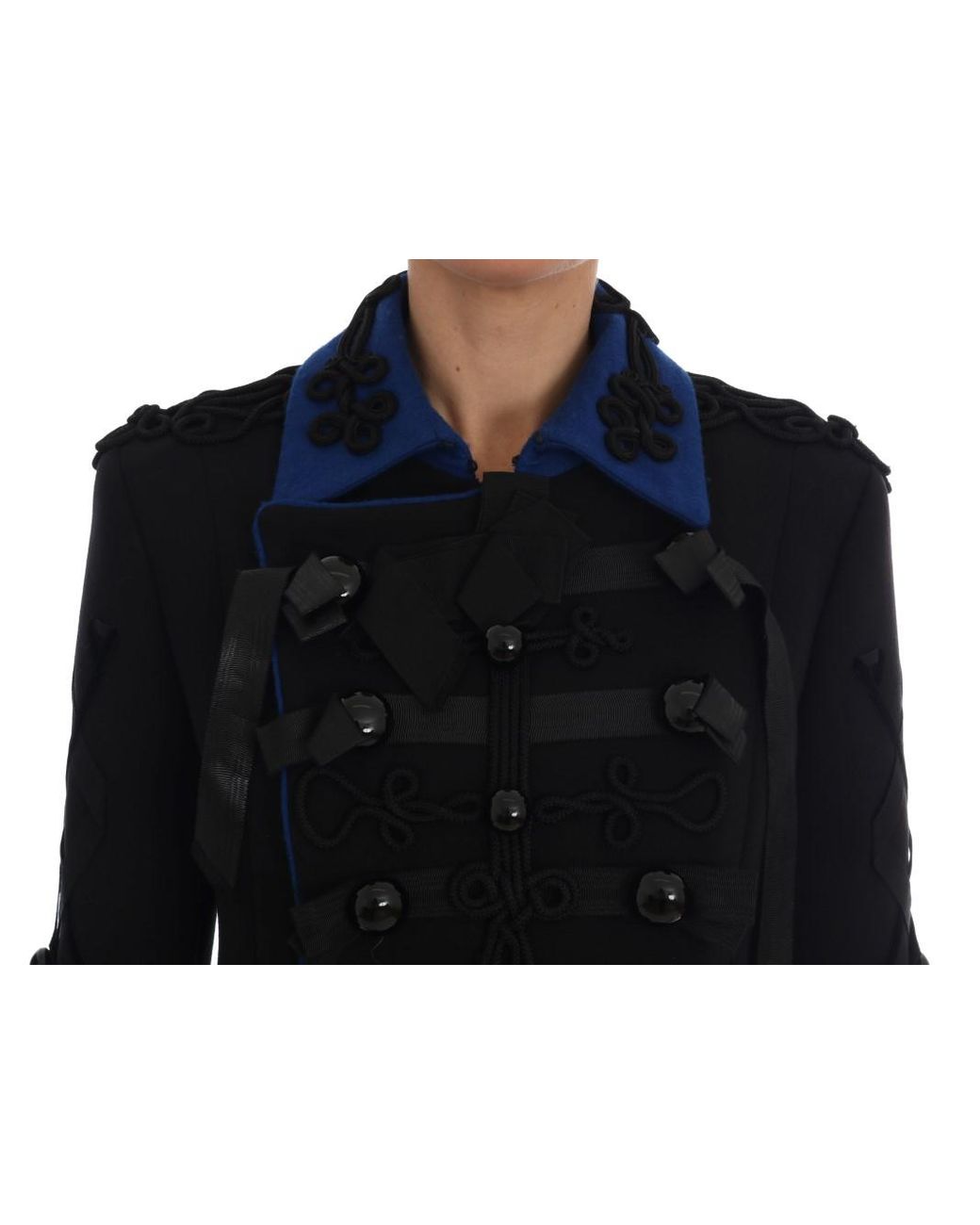 Dolce & Gabbana Black Wool Trench Jacket