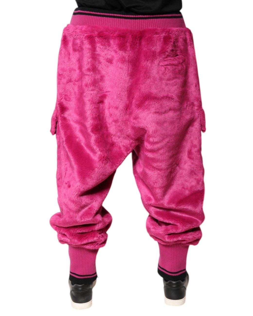 Dolce & Gabbana Pink Acrylic Cargo Jogging Sweatmen's Pants for men