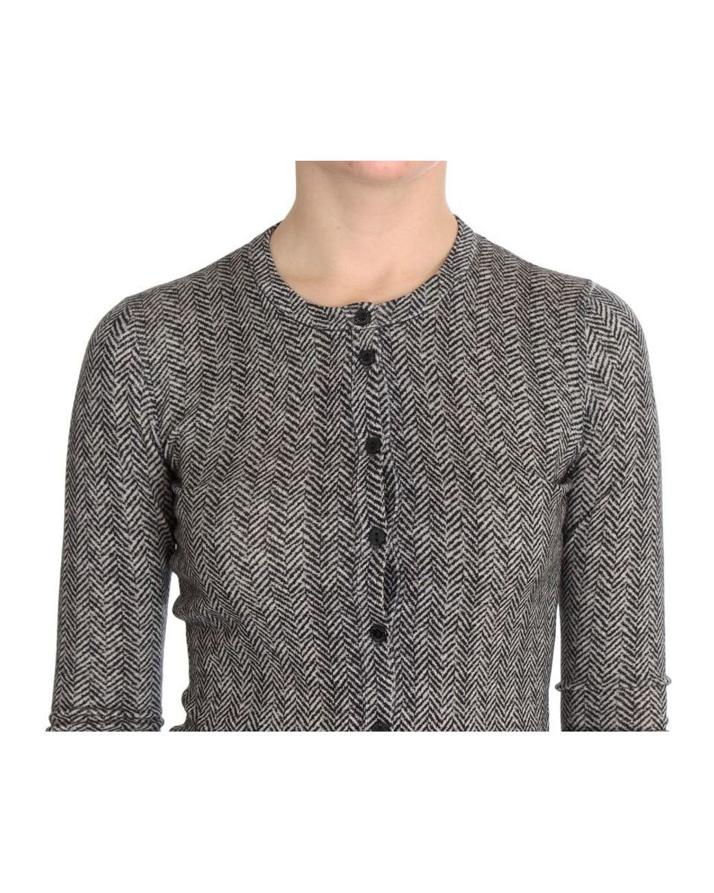 Dolce & Gabbana Gray Elegant And Wool Cardigan