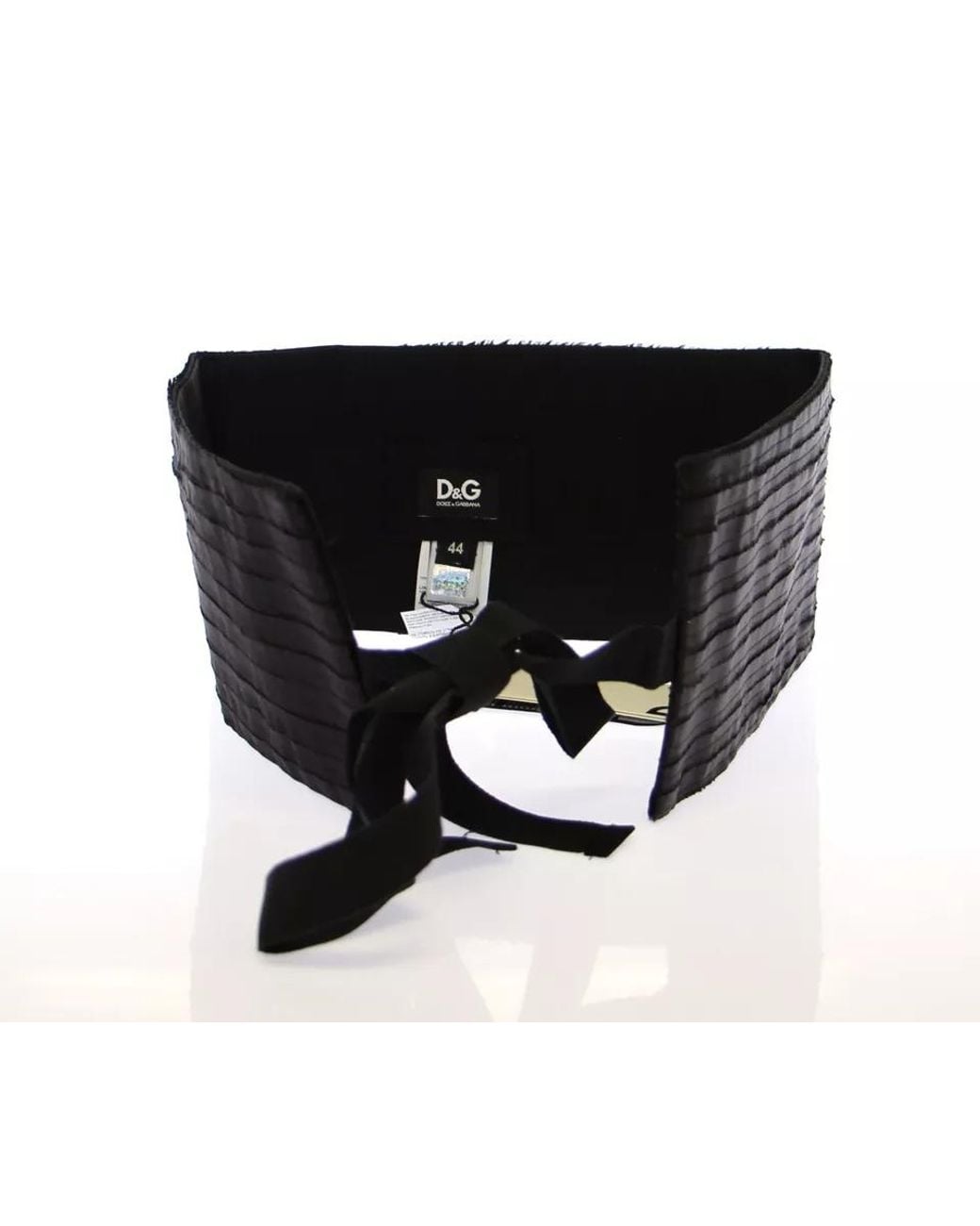 Dolce & Gabbana Black Silk Waist Cummerbund