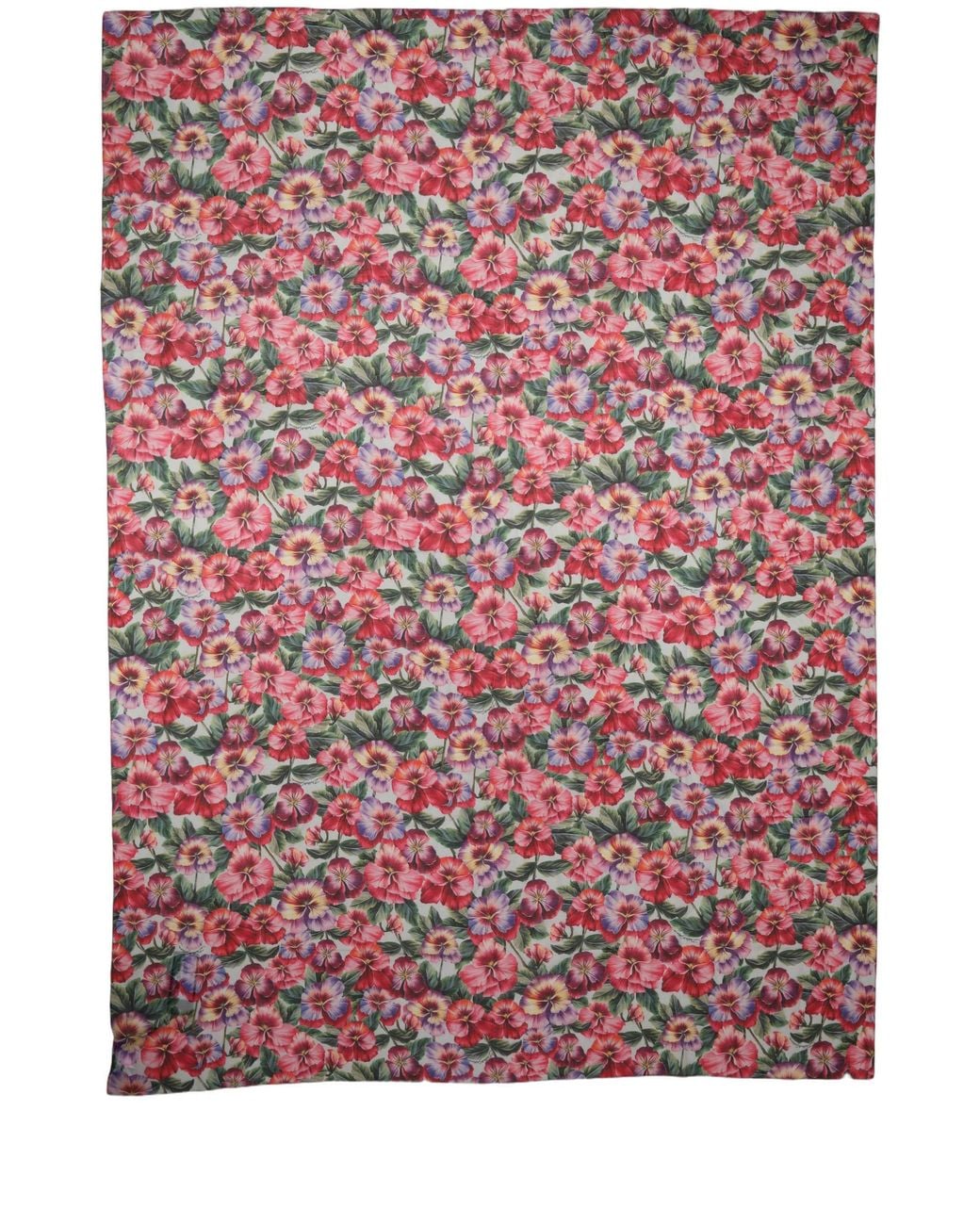 Dolce & Gabbana Red Floral Cotton Lace Stole Scarf