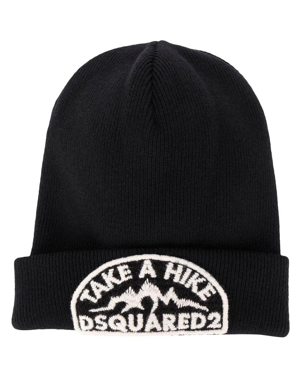 DSquared² Wool Hat in Black for Men | Lyst