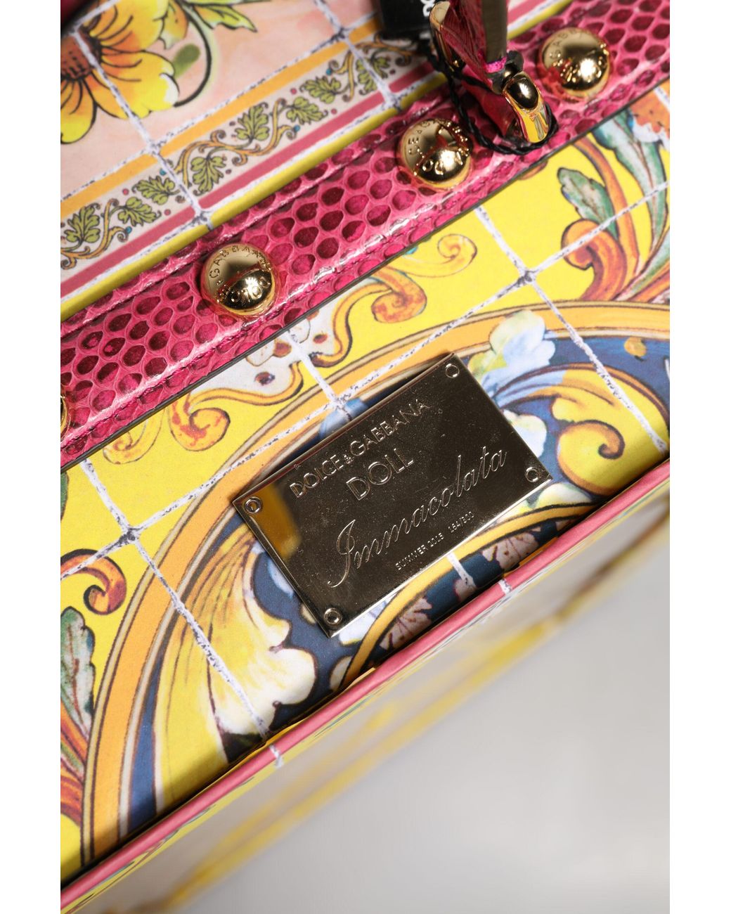 Dolce & Gabbana Yellow Dress Ceramic Porcelain Fashion Leather Sicily Dolls Silk Accessory