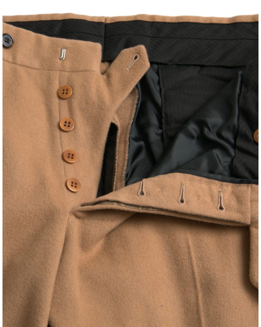 Prada Natural Wool Trousers Regular Fit for men