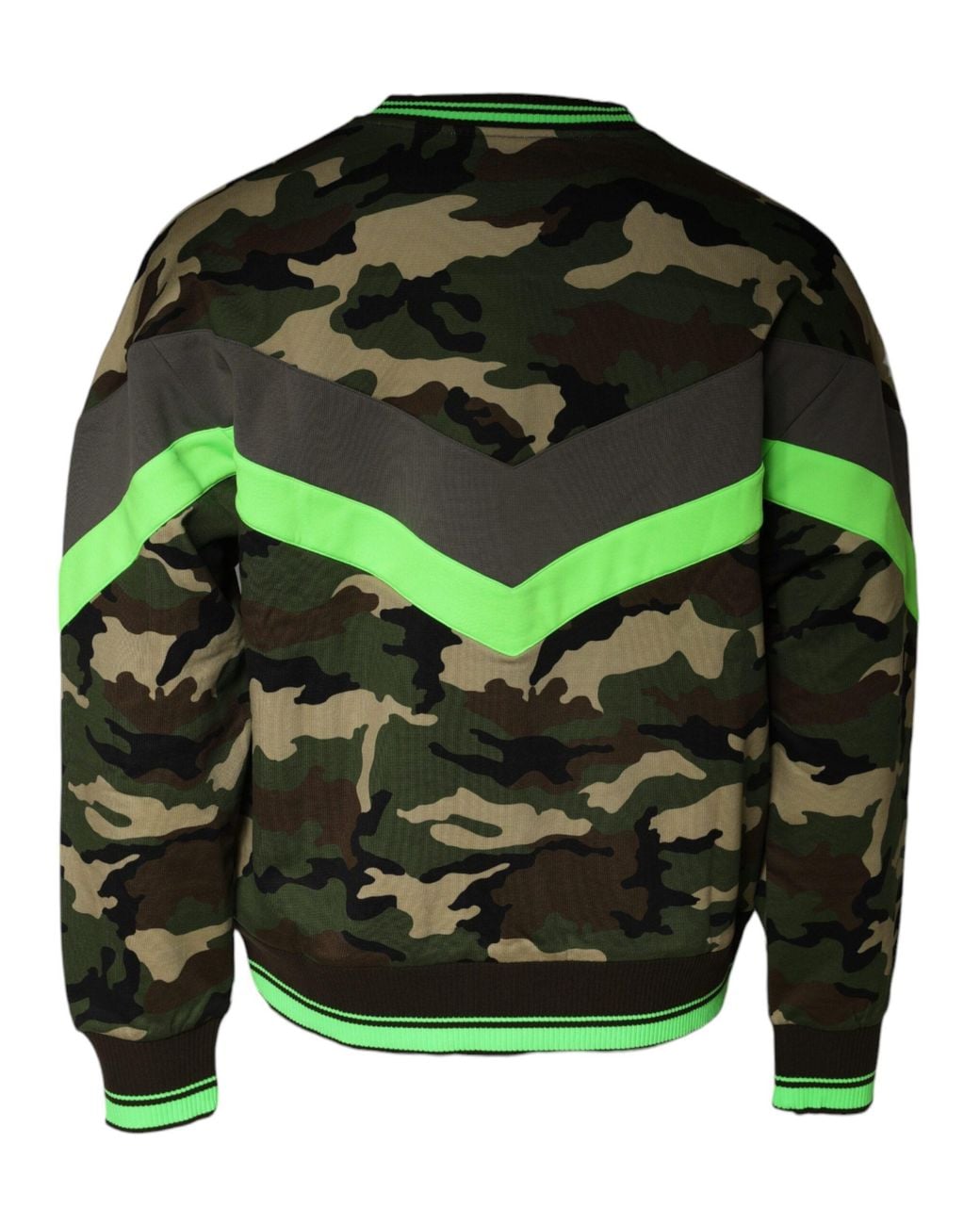Dolce & Gabbana Green Camouflage Sweatshirt Sweater for men