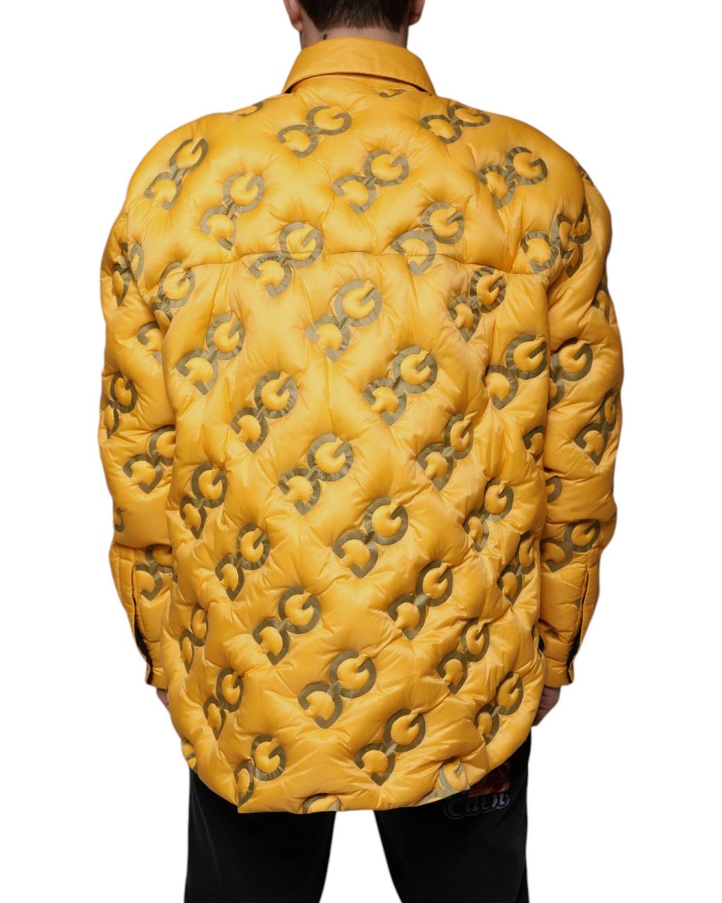 Dolce & Gabbana Metallic Logo Padded Buttoned Blouson Jacket for men