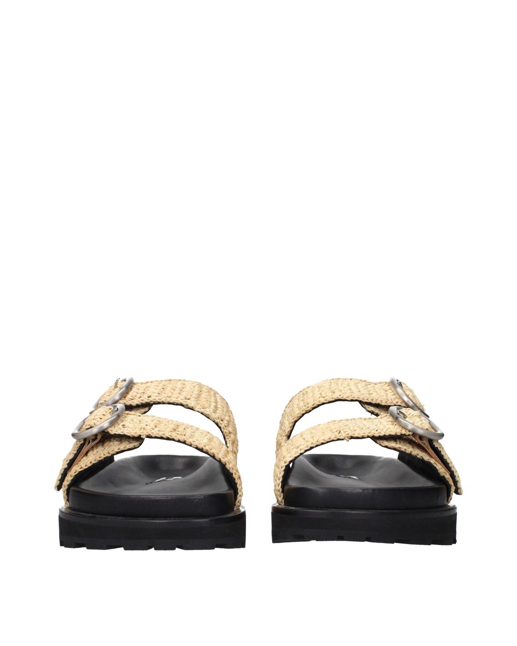 Jil Sander Natural Raffia Slippers