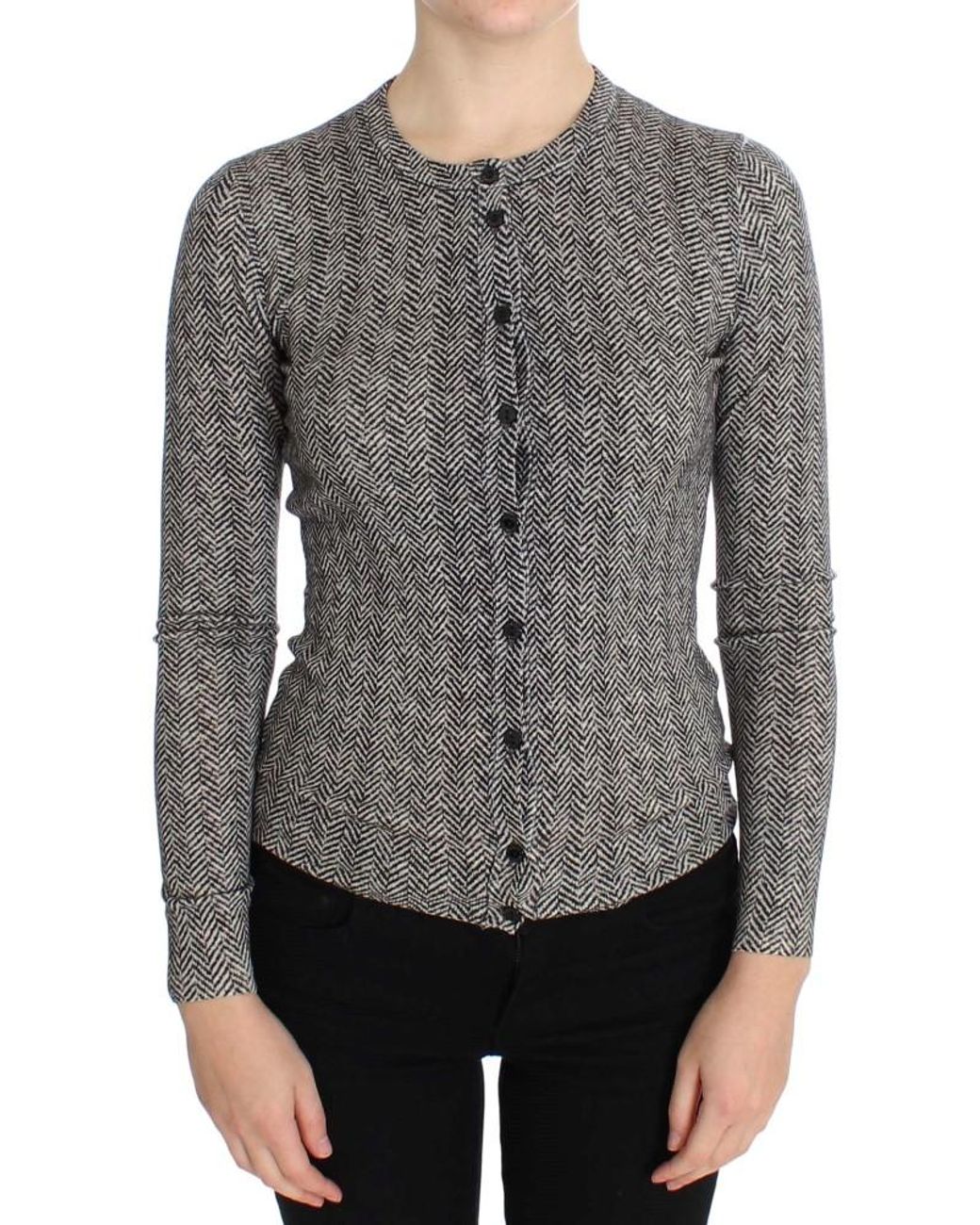 Dolce & Gabbana Gray Elegant And Wool Cardigan