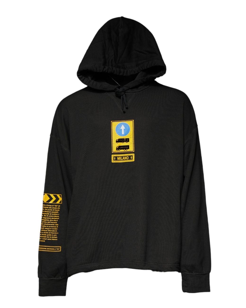 Dolce & Gabbana Black Milano Trucks Graphic Hoodie for men