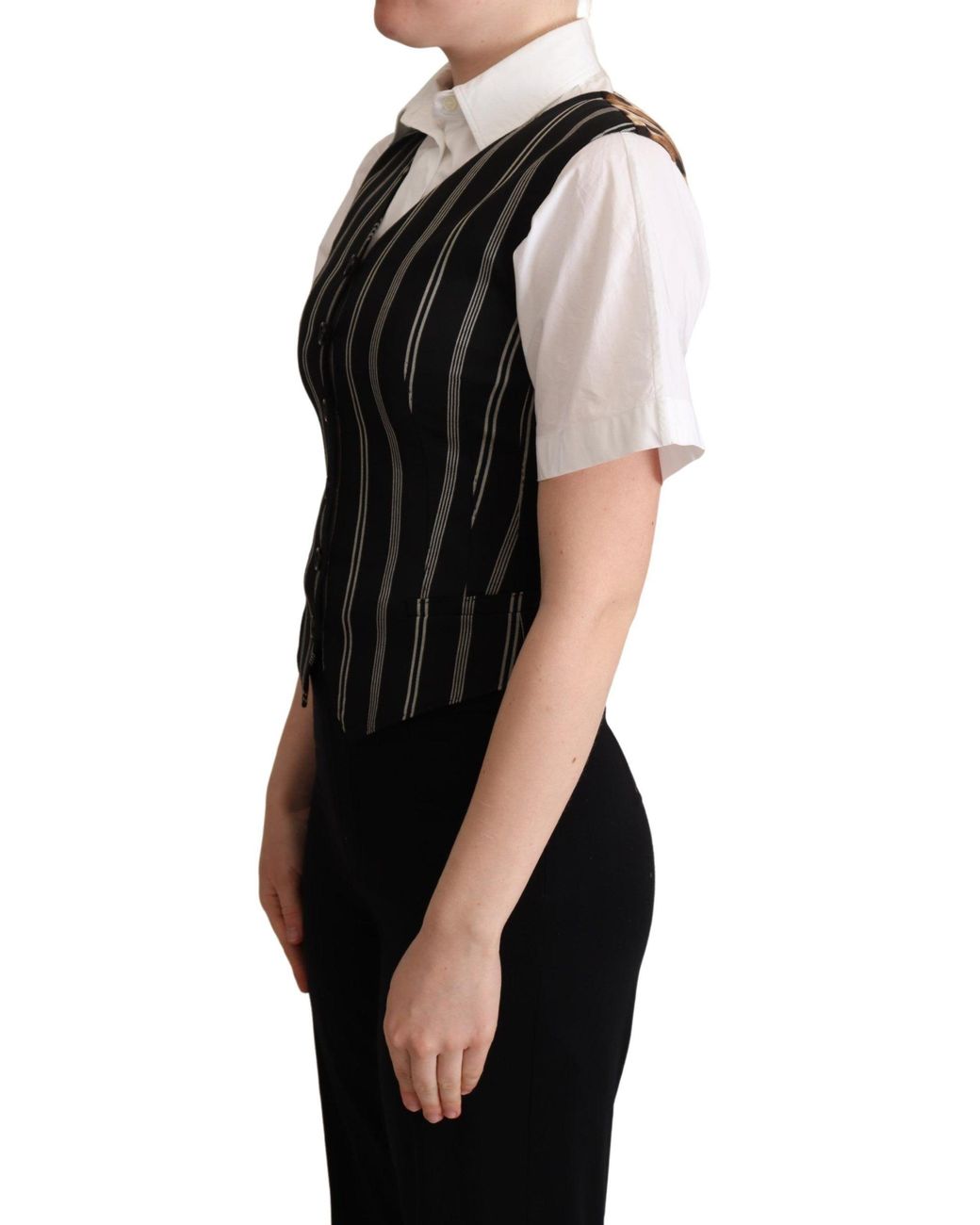 Dolce & Gabbana Black Chic Leopard Print Waistcoat