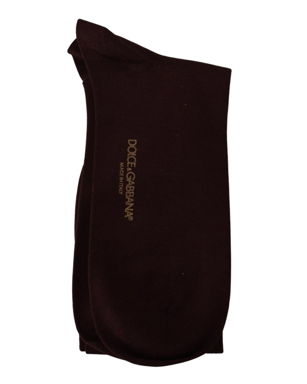Save 47% Mens Clothing Underwear Socks Dolce & Gabbana Maroon Solid Logo Silk Nylon Mid Claf Socks in Black for Men 