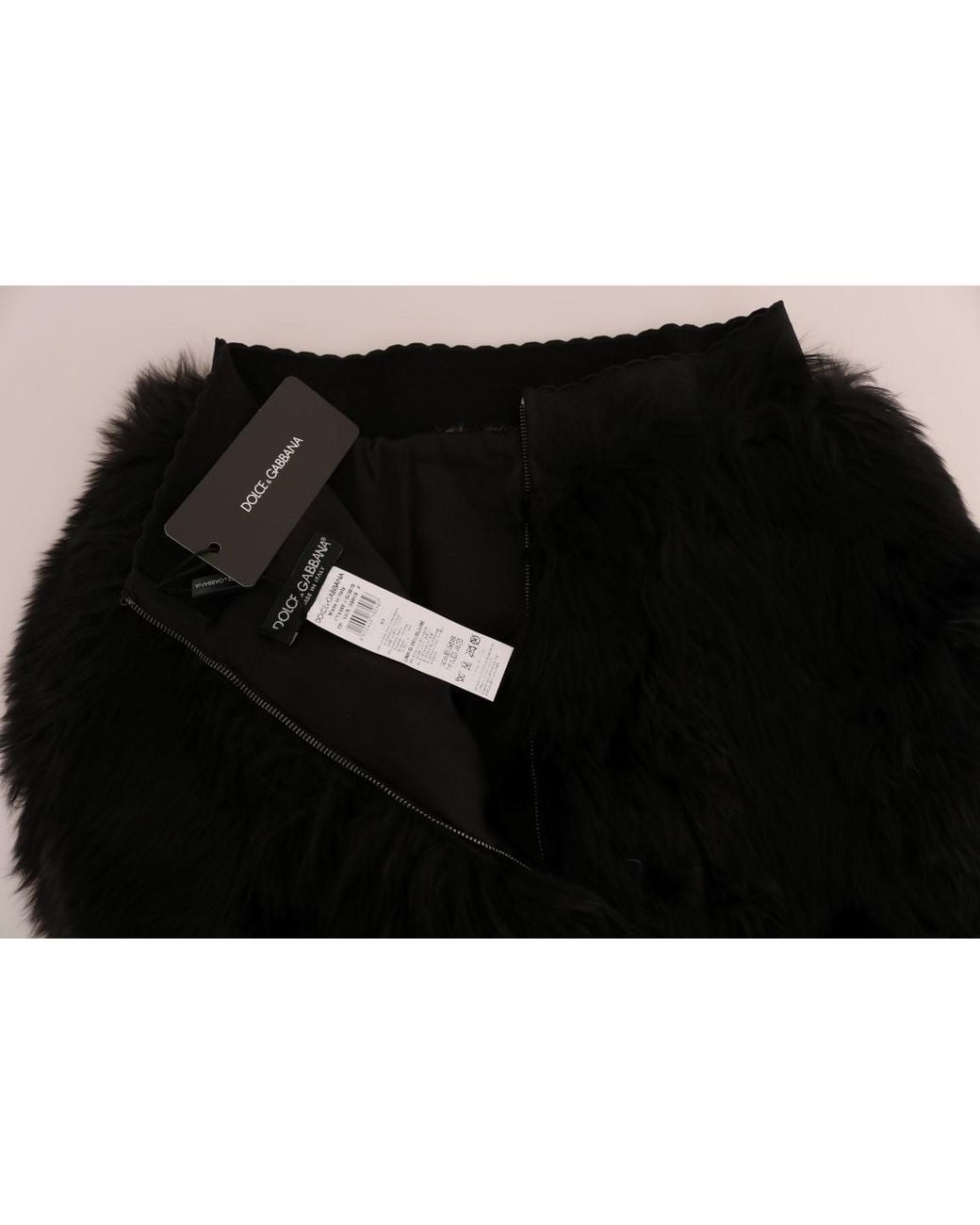 Dolce & Gabbana Black Mink Nutria Fur Mini Hot Pants