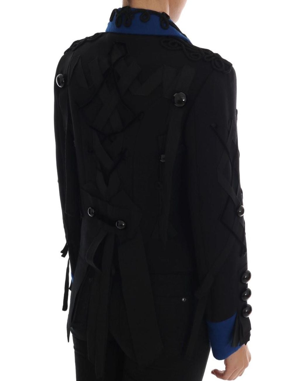 Dolce & Gabbana Black Wool Trench Jacket