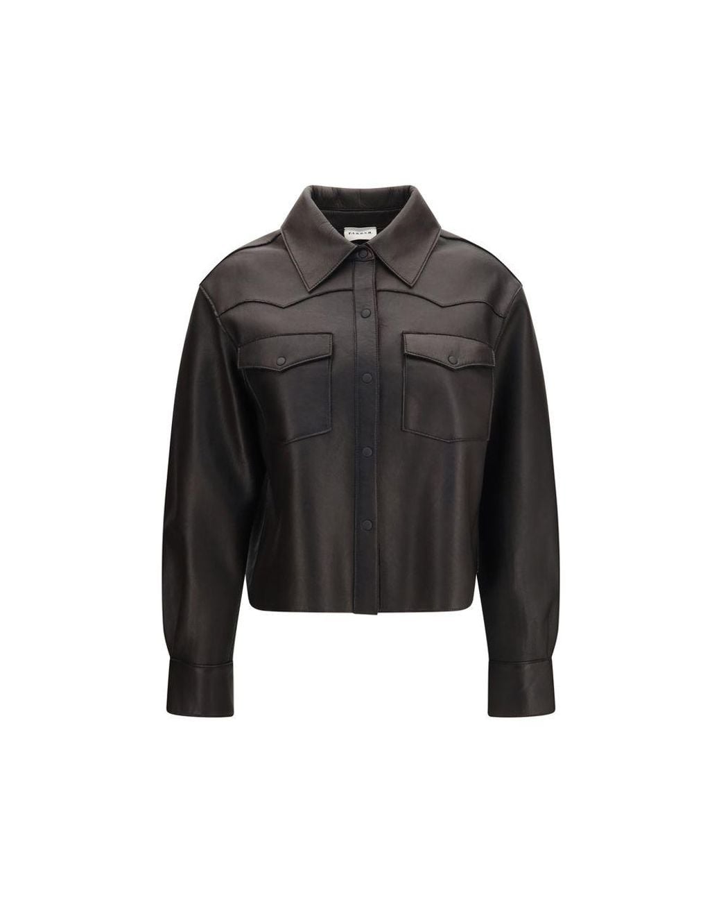 P.A.R.O.S.H. Black P.A.R.O..H. Lamb Leather Leather Jacket