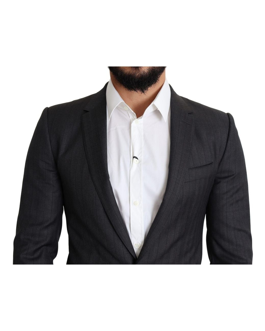 Dolce & Gabbana Blue Wool Single Breasted Coat Martini Blazer for men