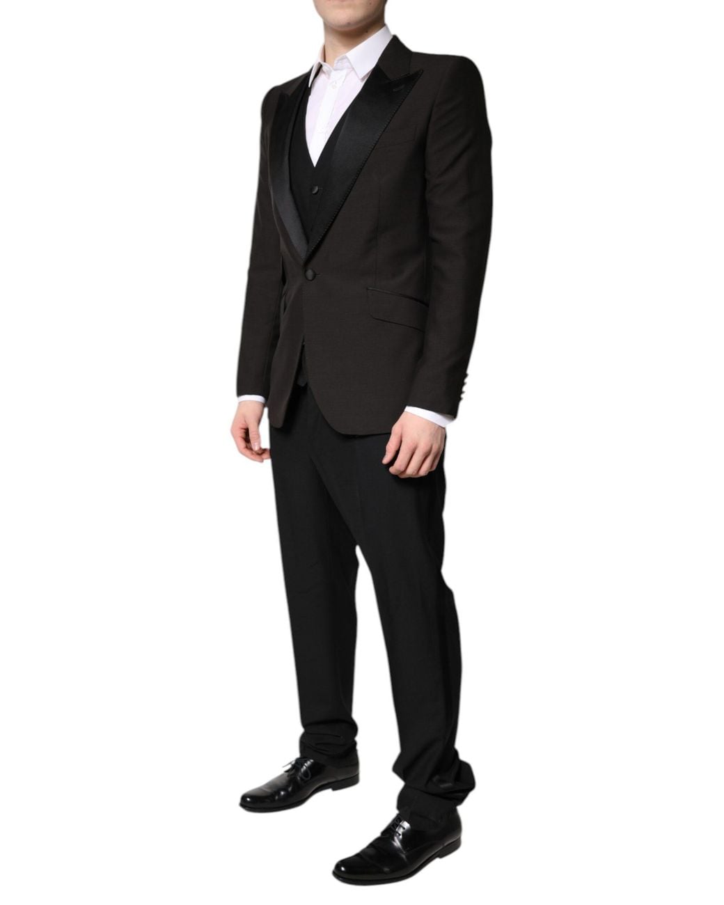 Dolce & Gabbana Black Single Breasted Formal 3 Piece Suit for men