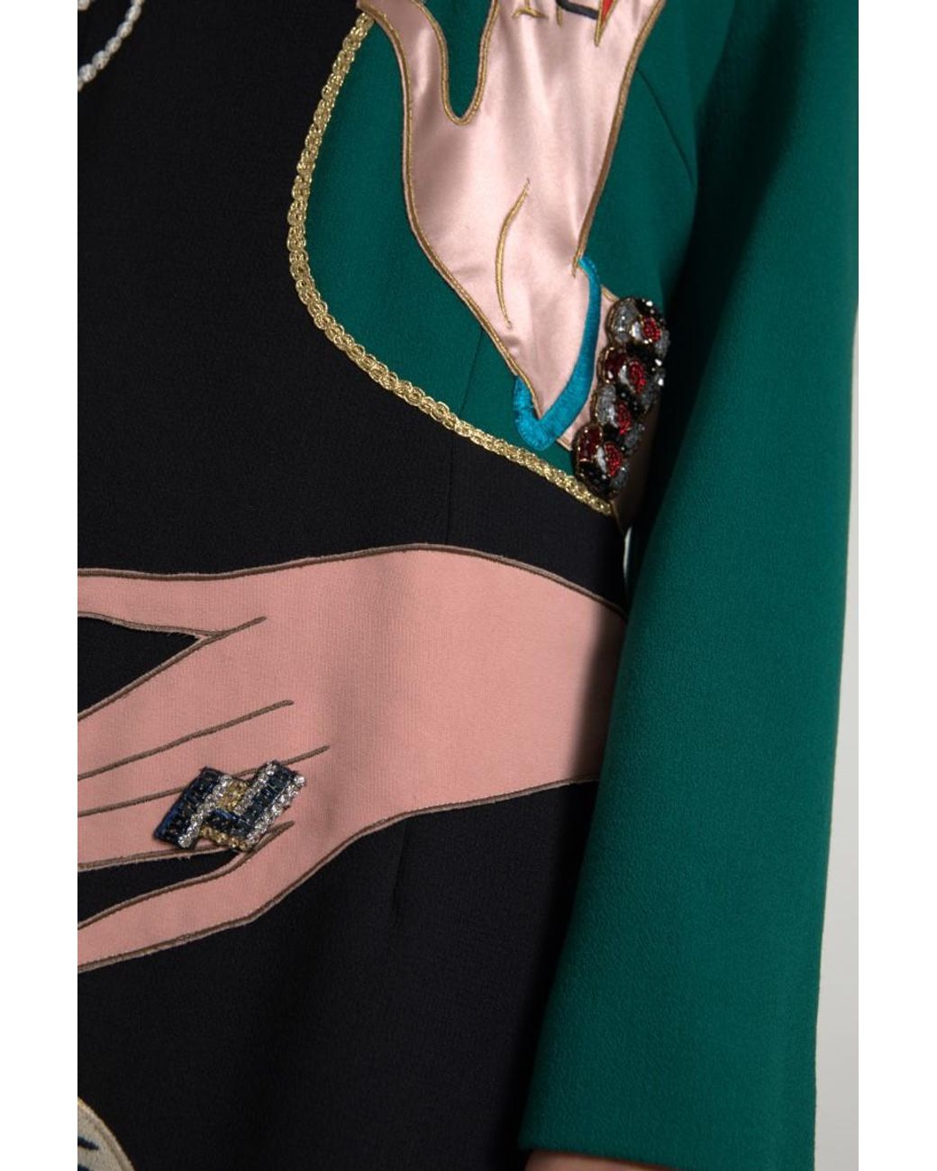 Dolce & Gabbana Black Long Sleeves A-Line Maxi Dress