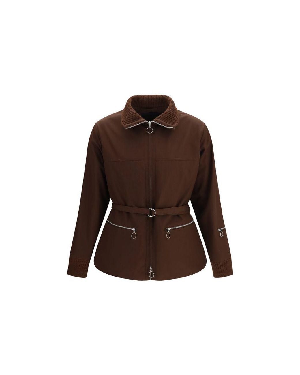 Prada Brown Polyester Shell Jacket for men