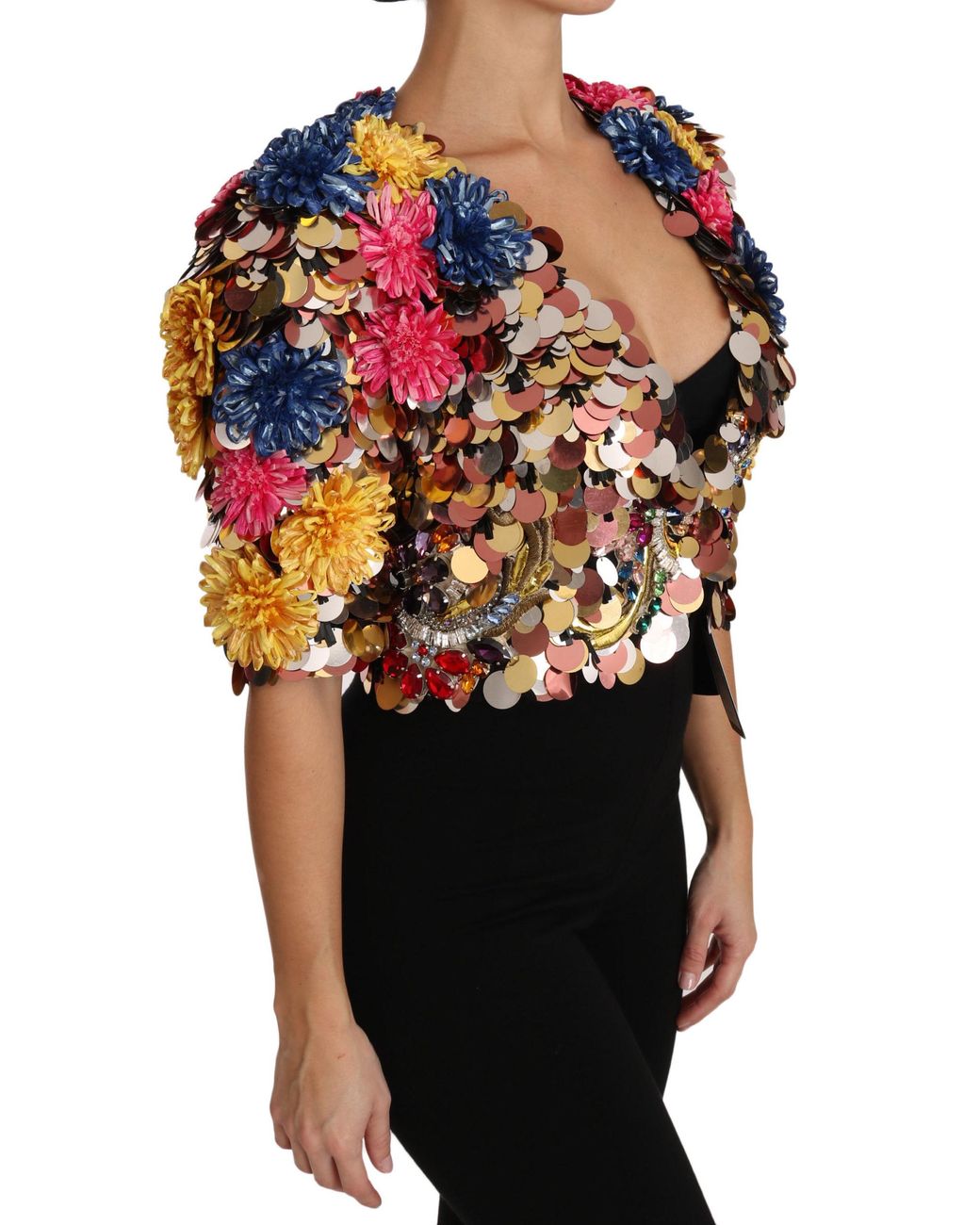 Dolce & Gabbana Multicolor Sequinned Bolero Jacket