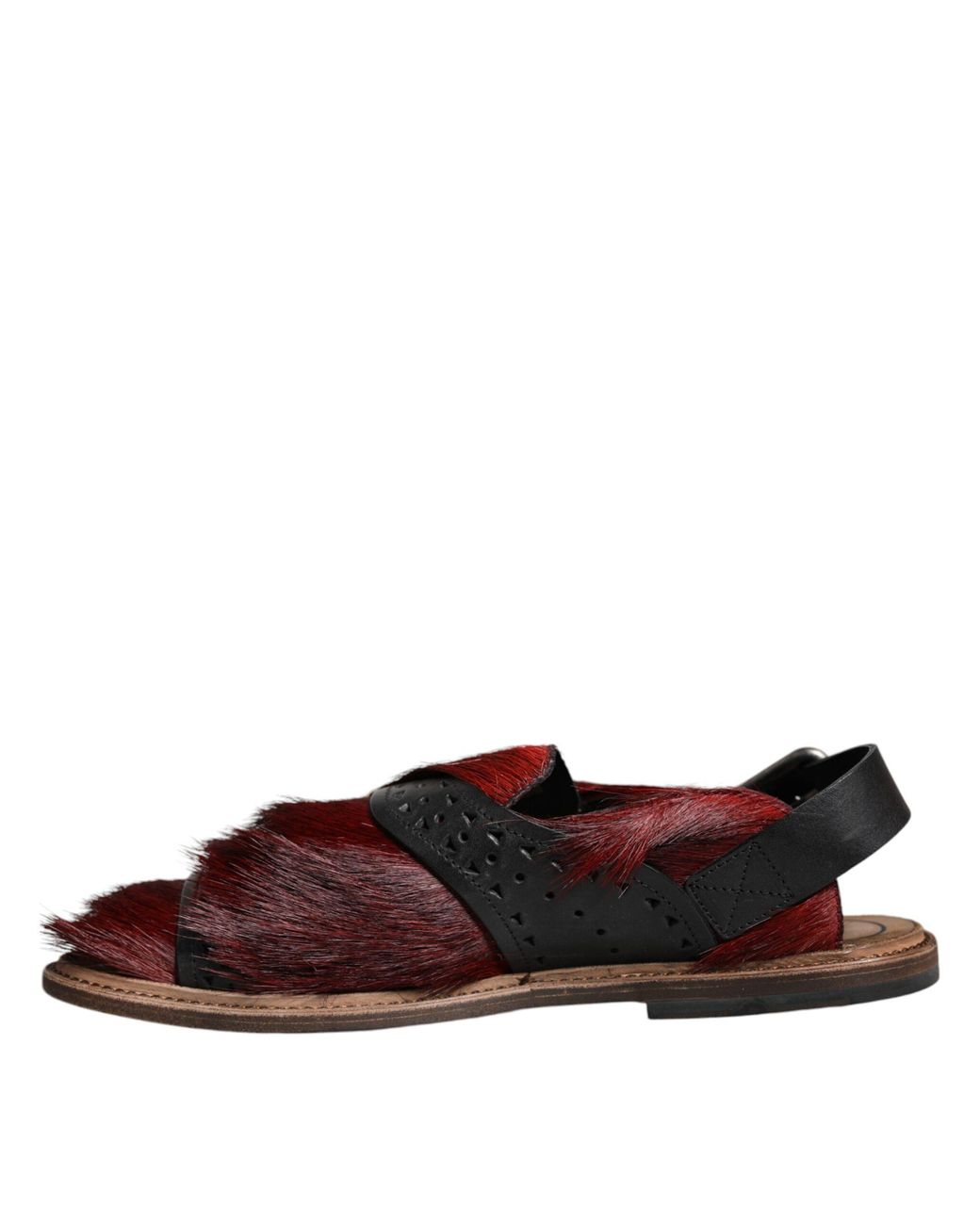 Dolce & Gabbana Red Dolce & Gabbana Gazelle Hair & Calfskin Sandals for men