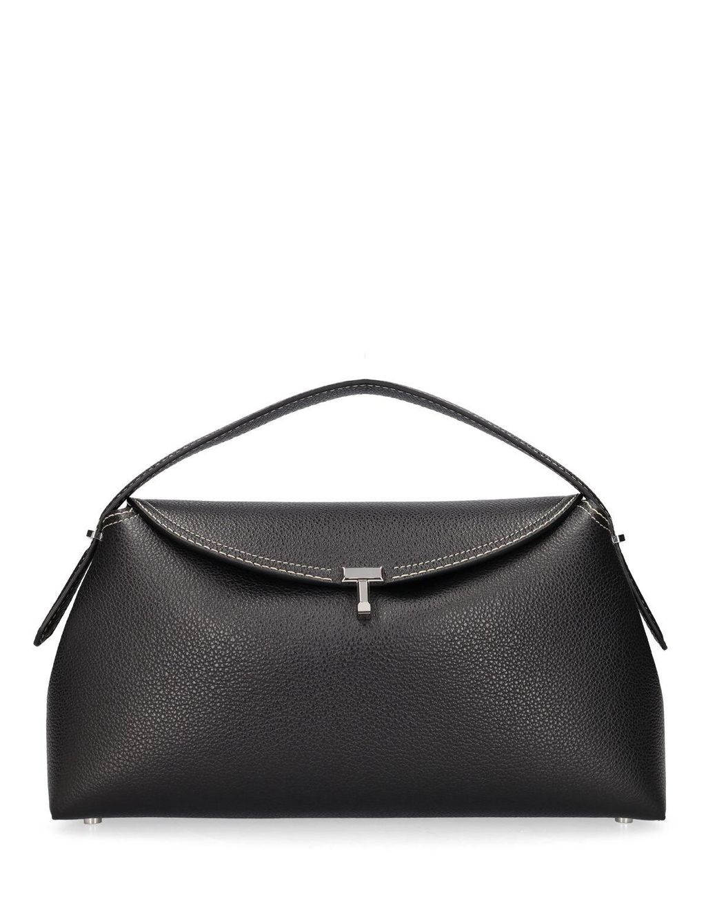 Totême T-lock Leather Top Handle Bag in Black | Lyst Canada