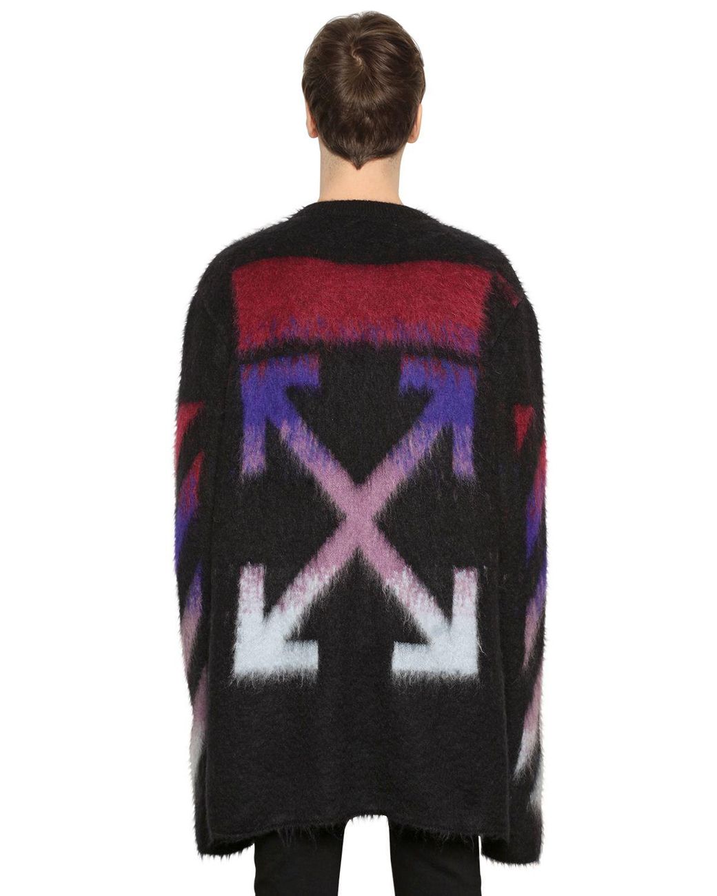 FOR SALE) An Autumn Winter 2019 Louis Vuitton by Virgil Abloh Mohair Flag  Knitted Sweater. Virgil Abloh's sophomore collection at the…