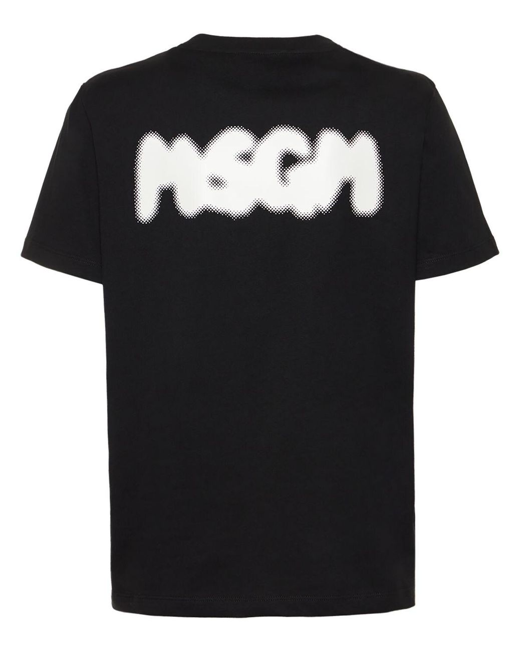 T-shirt à logo imprimé MSGM en coloris Noir Femme Vêtements Tops T-shirts 