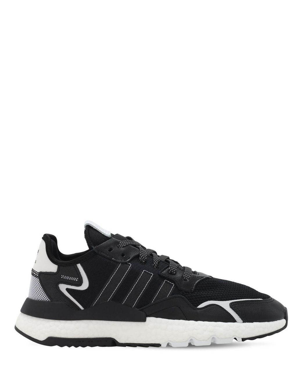 adidas Originals Synthetic Nite Jogger Sneakers in White/Black (Black) for Men - Lyst