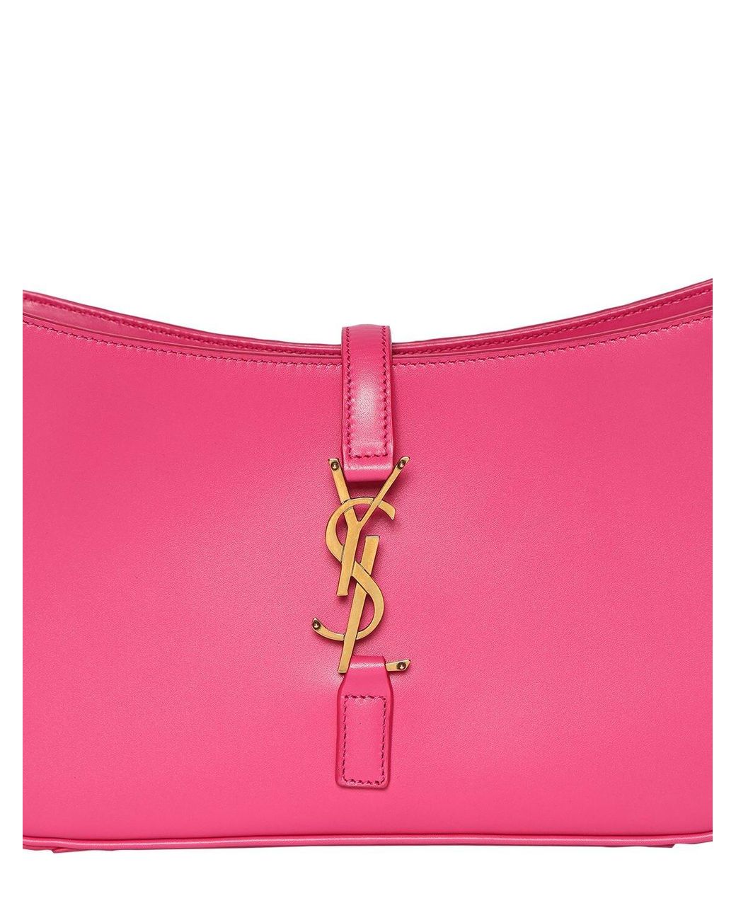 Saint Laurent Le 5 À 7 Leather Hobo Bag in Pink