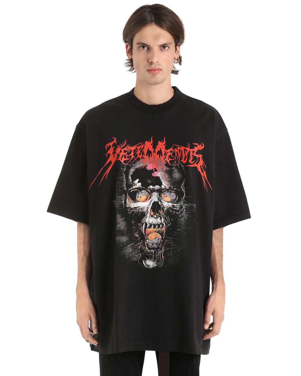 Vetements Heavy Metal Oversized Jersey T-shirt in Black for Men | Lyst