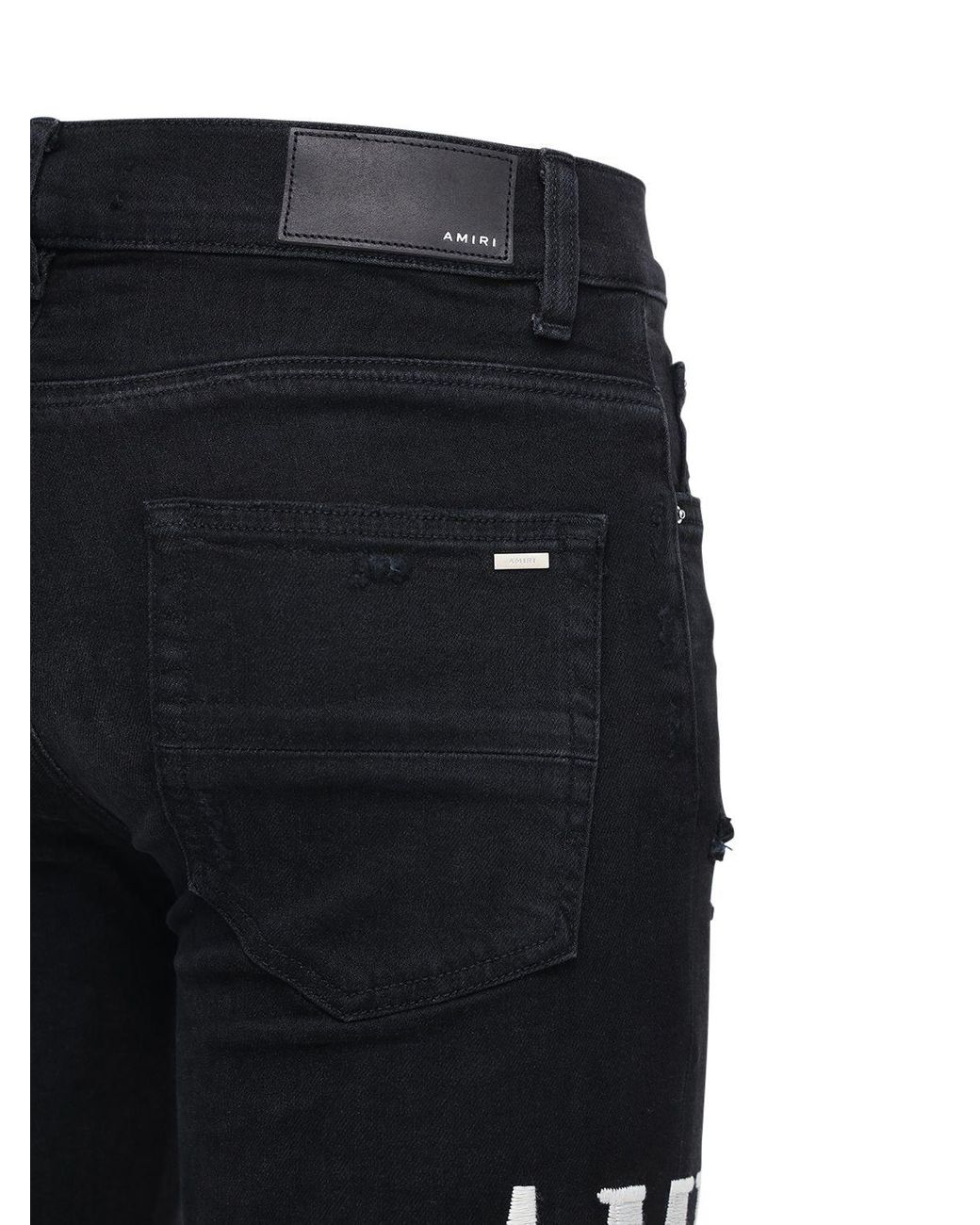 amiri jeans embroidered