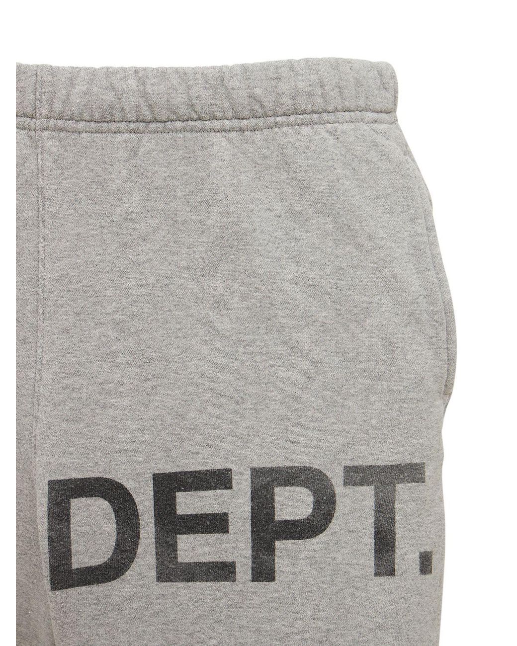 GALLERY DEPT. Logo Vintage Printed Cotton Sweat Shorts in Gray 