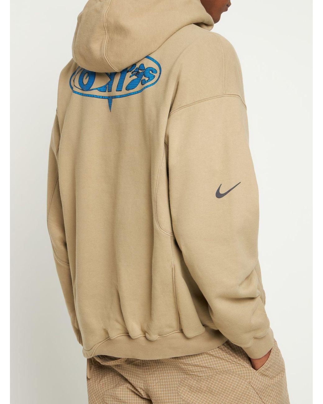 Felpa off-white con cappuccio da Uomo di Nike in Neutro | Lyst