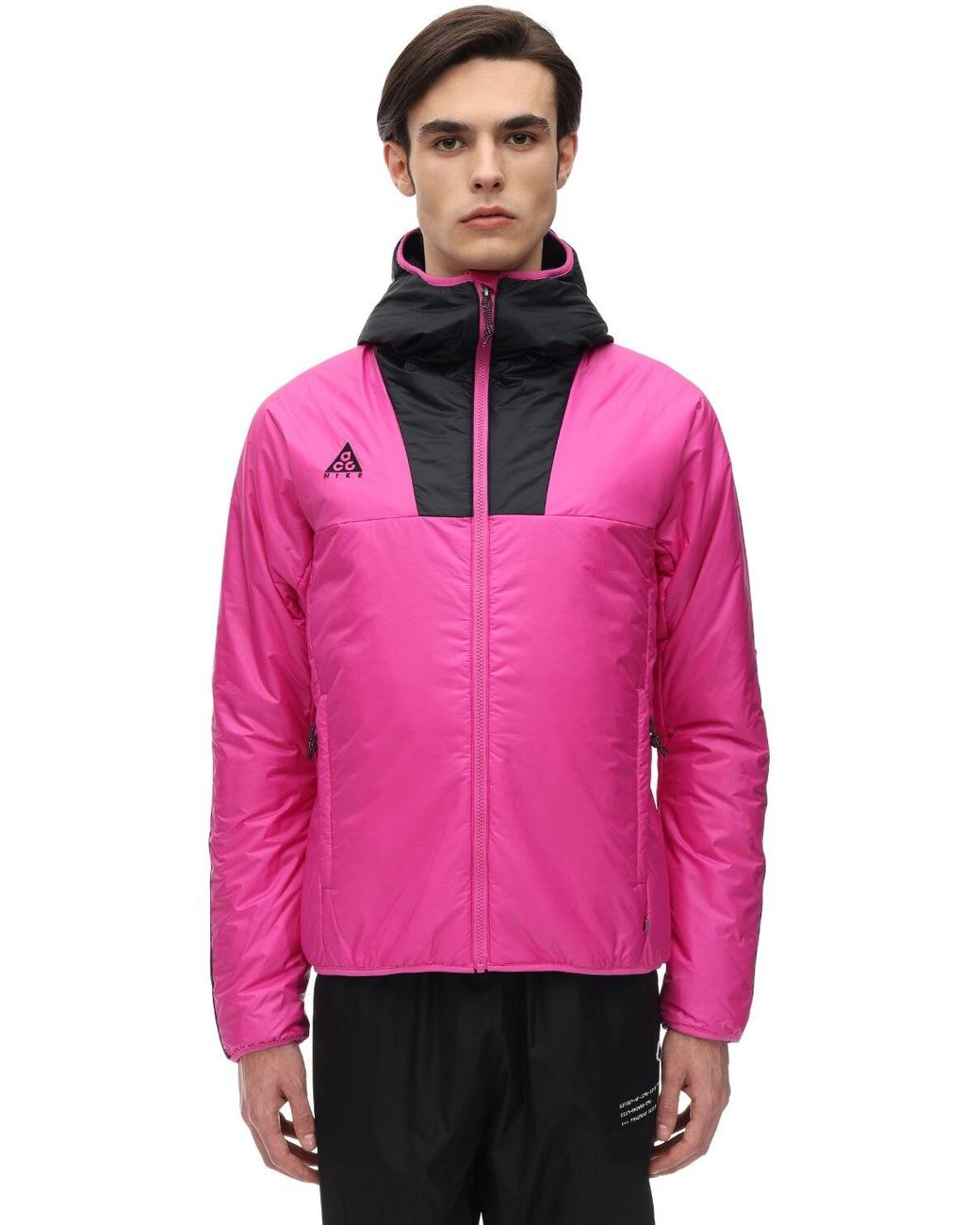 Nike Men's Pink Acg Primaloft Hooded Jacket