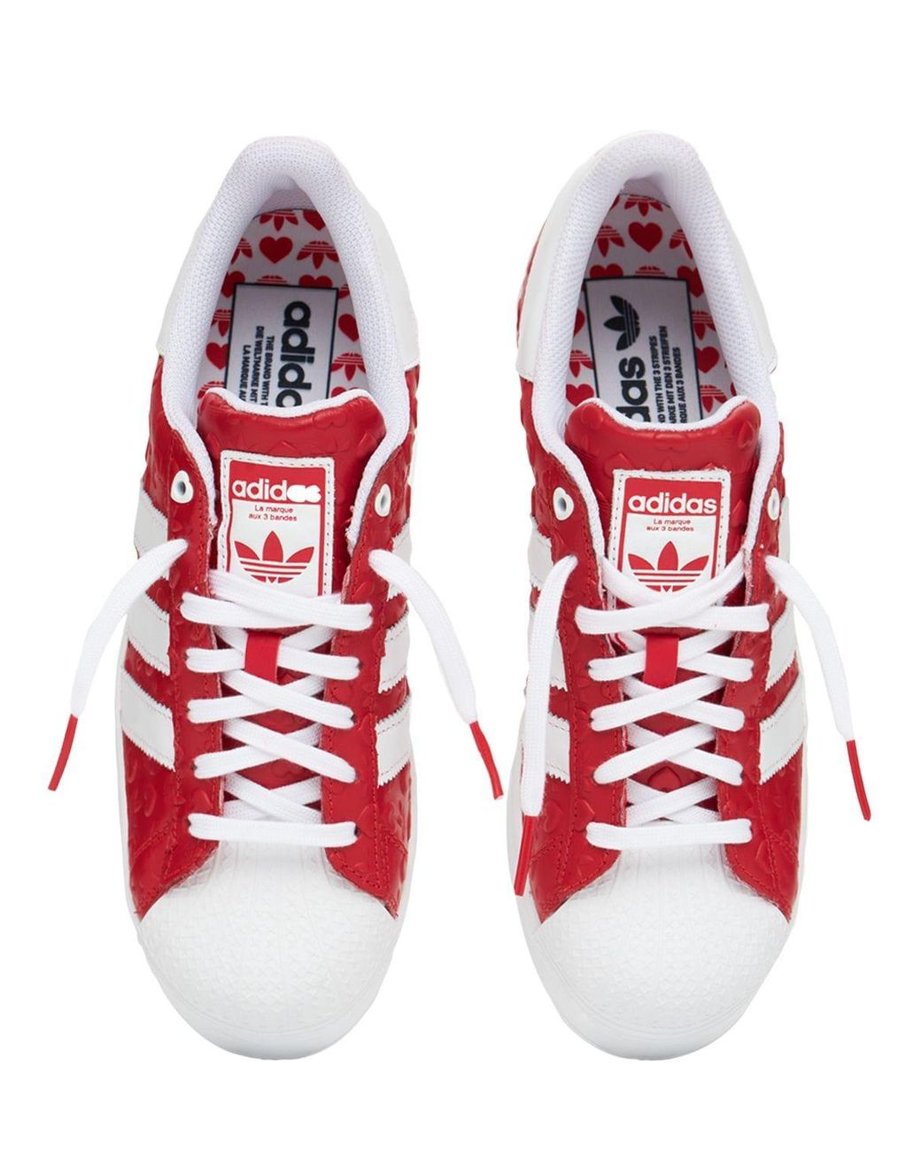 adidas Originals Leather Valentines Superstar Bold Sneakers in Scarlet  (Red) | Lyst