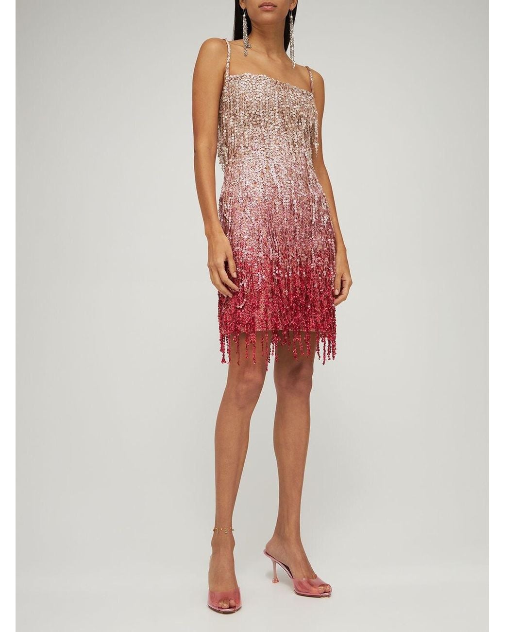 Blumarine Fringed Sequined Flapper 