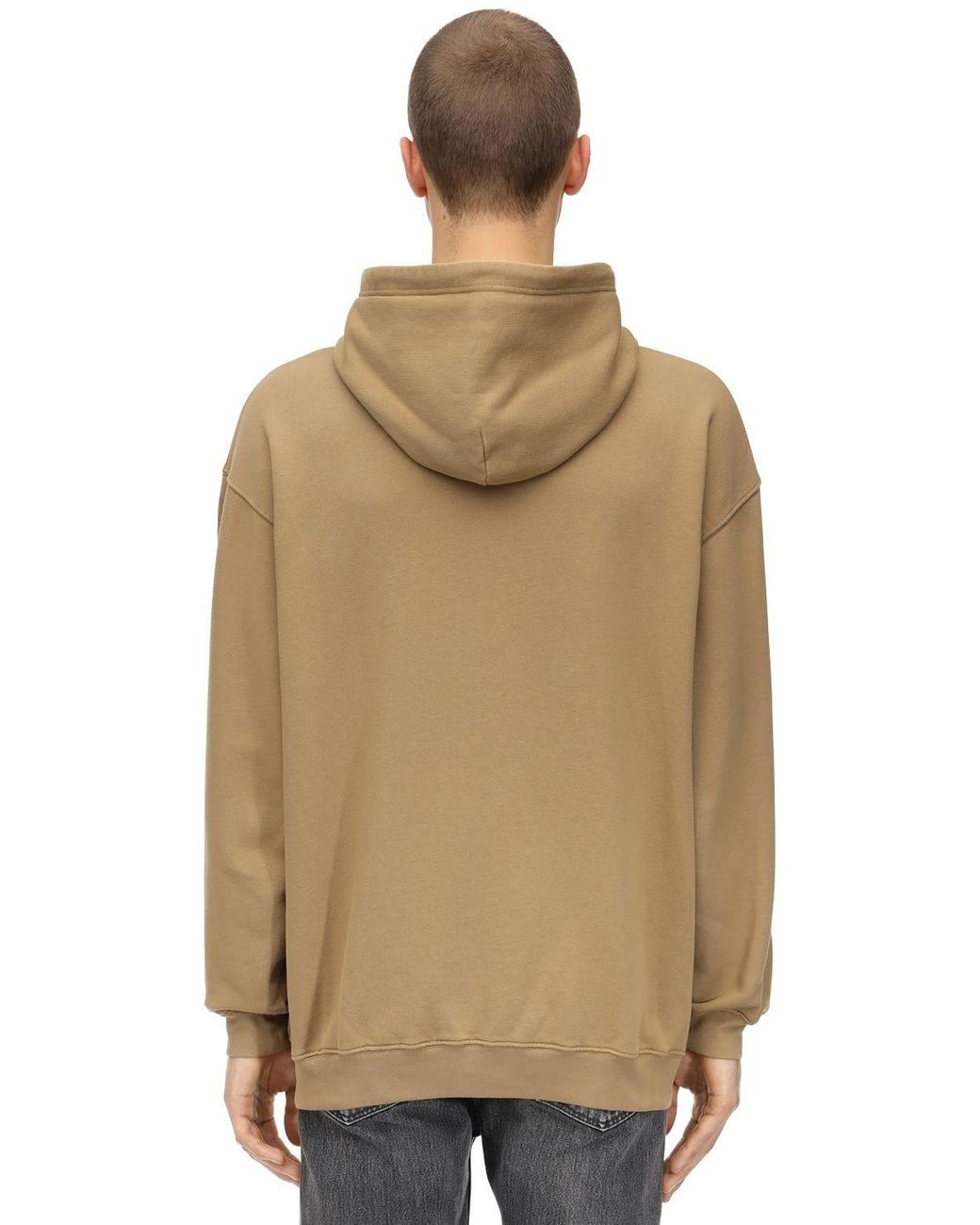 Balenciaga Kapuzenpullover mit Logo Print in Natur fur Herren Lyst CH